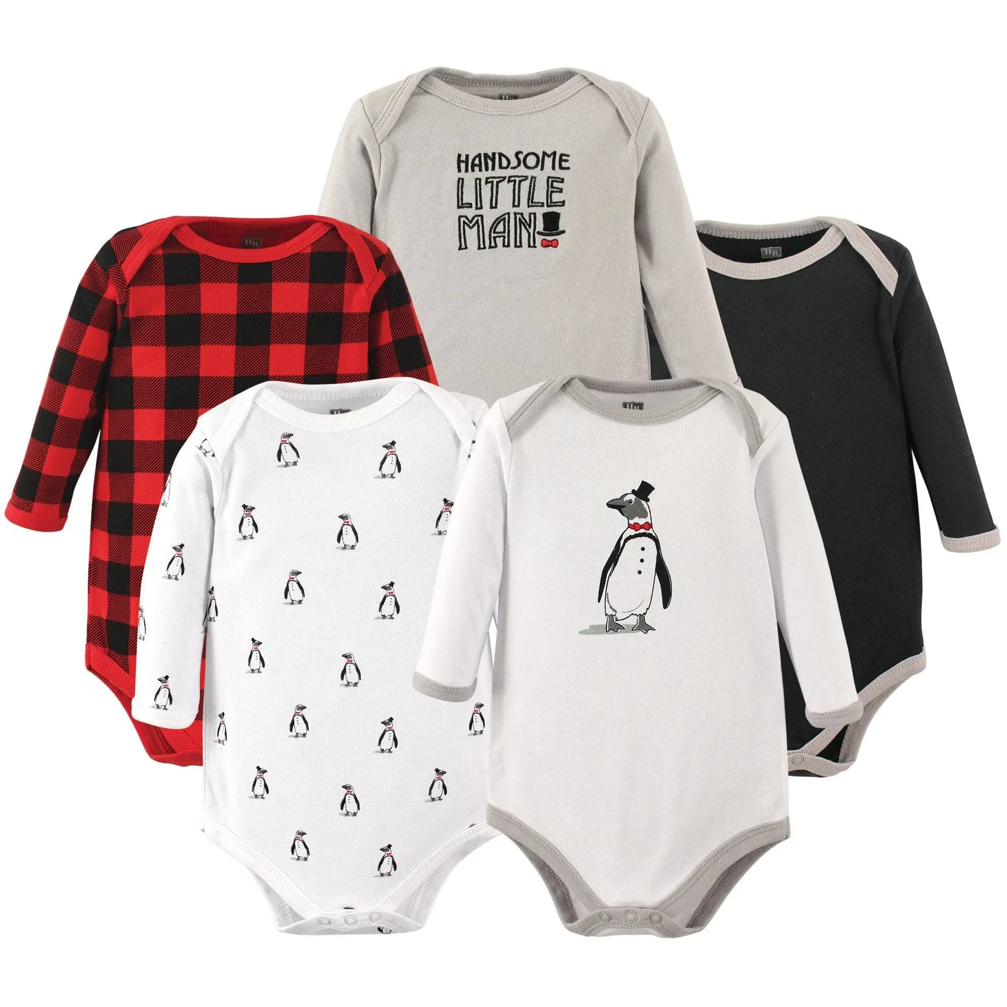 Hudson Baby Cotton Long-Sleeve Bodysuits Penguin / 3-6 Months