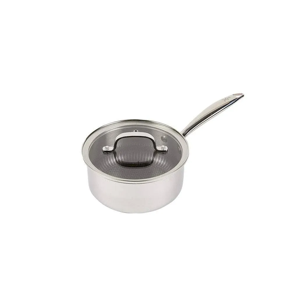 Copper Chef Titan Pan, Try Ply Stainless Steel Non- Stick Pans (2 Qt Sauce Pan ...