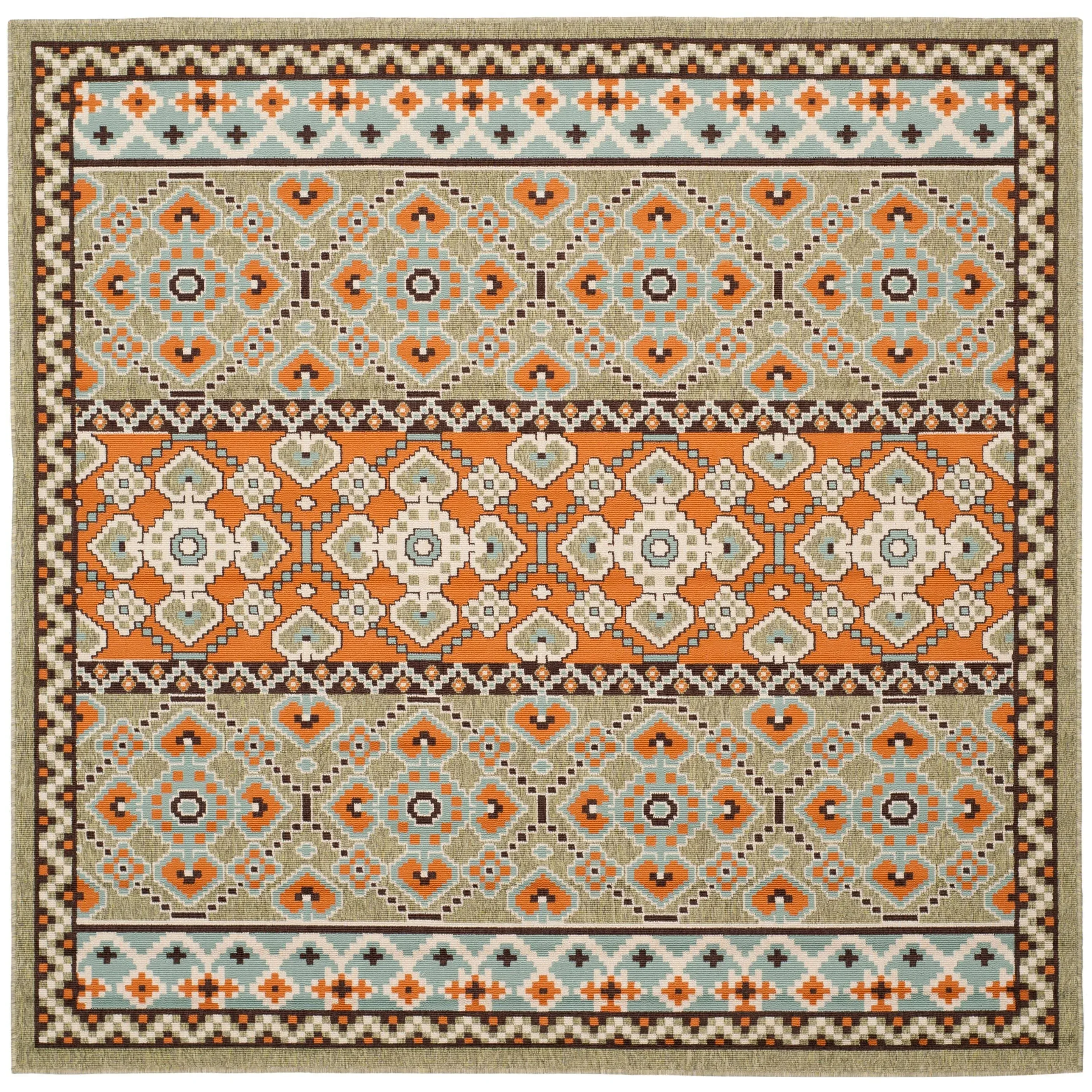 Safavieh Veranda VER093 Green - Terracotta 3' x 3' Square Area Rug