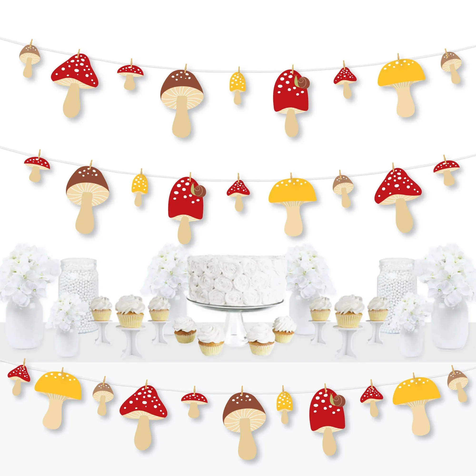 Big Dot of Happiness Wild Mushrooms - Red Toadstool Party DIY Decorations ...