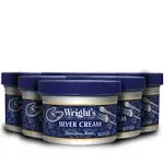 Wright&#039;S Silver Cleaner and Polish Cream - 6 Pack - 8 Ounce - Ammonia-Free - Gen