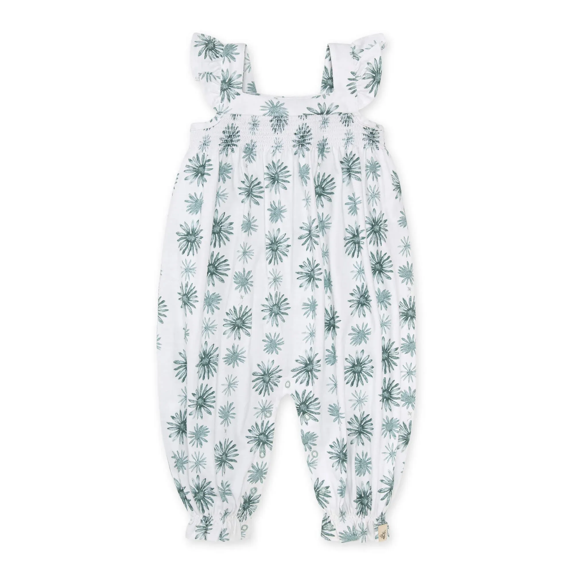 Burt's Bees Baby® Girls' Desert Daisies Jumpsuit - Light Blue/White