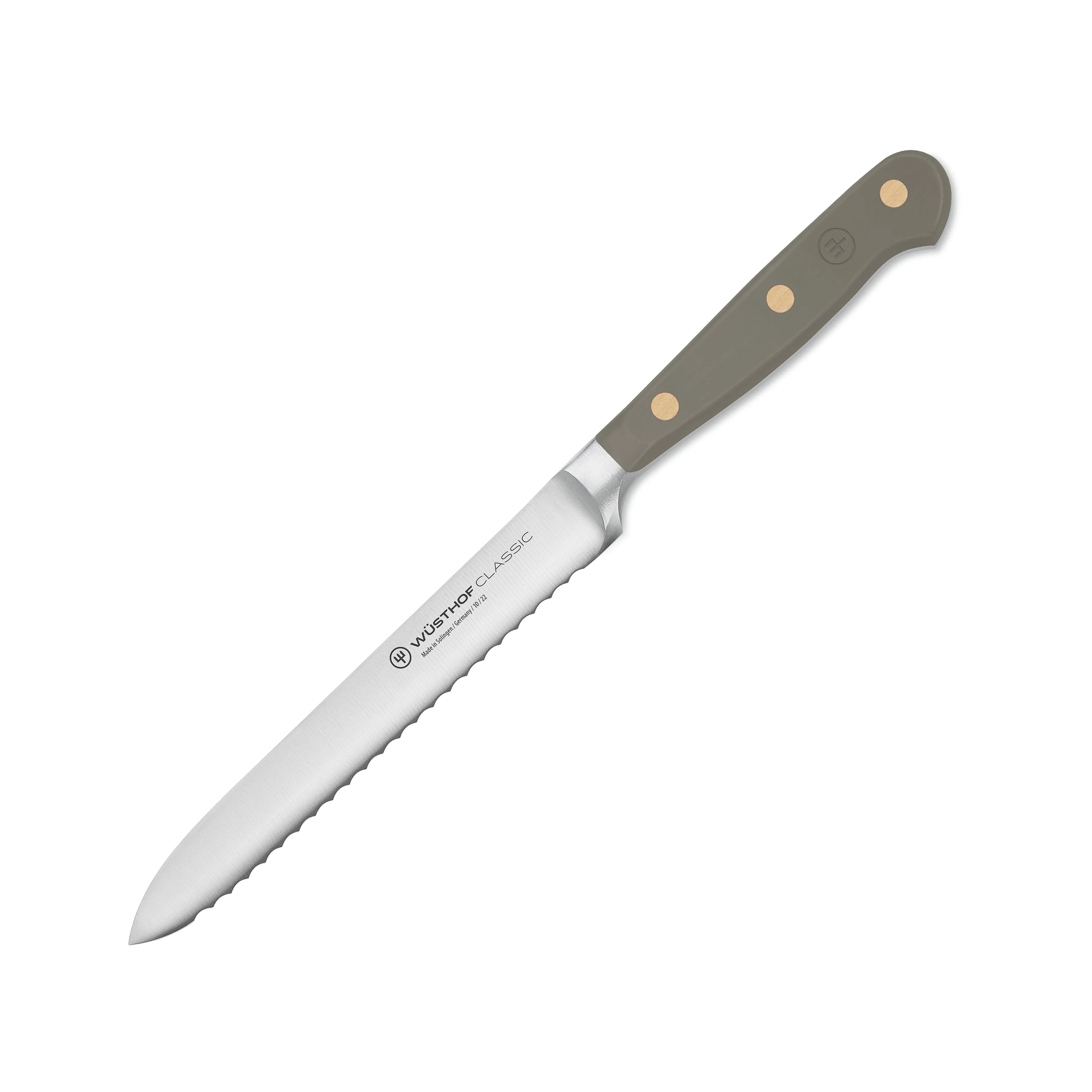 WÜSTHOF Classic 5" Serrated Utility Knife - Velvet Oyster