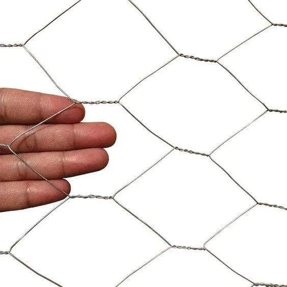 MTB 20ga Galvanized Hexagonal Poultry Netting Chicken Wire 18 Inches x 50 Feet x 2 Inches Mesh