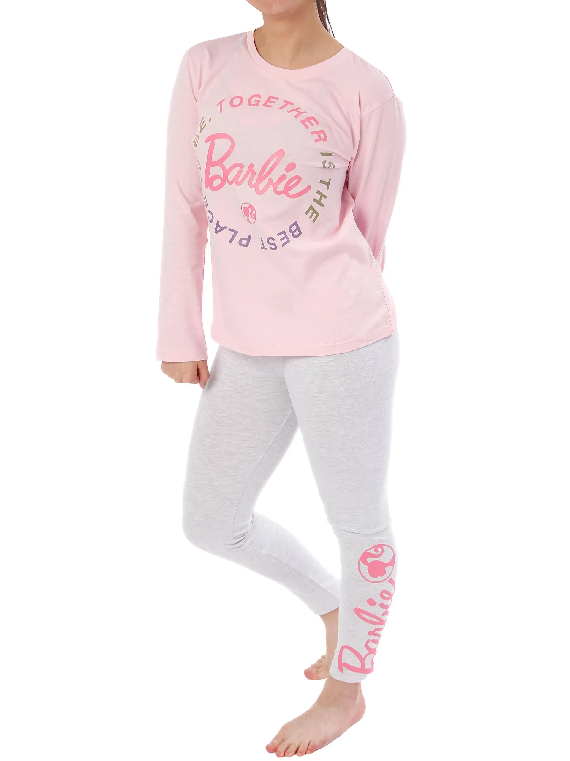 Womens Pink Barbie Pajamas | Adults | Official Merchandise Large