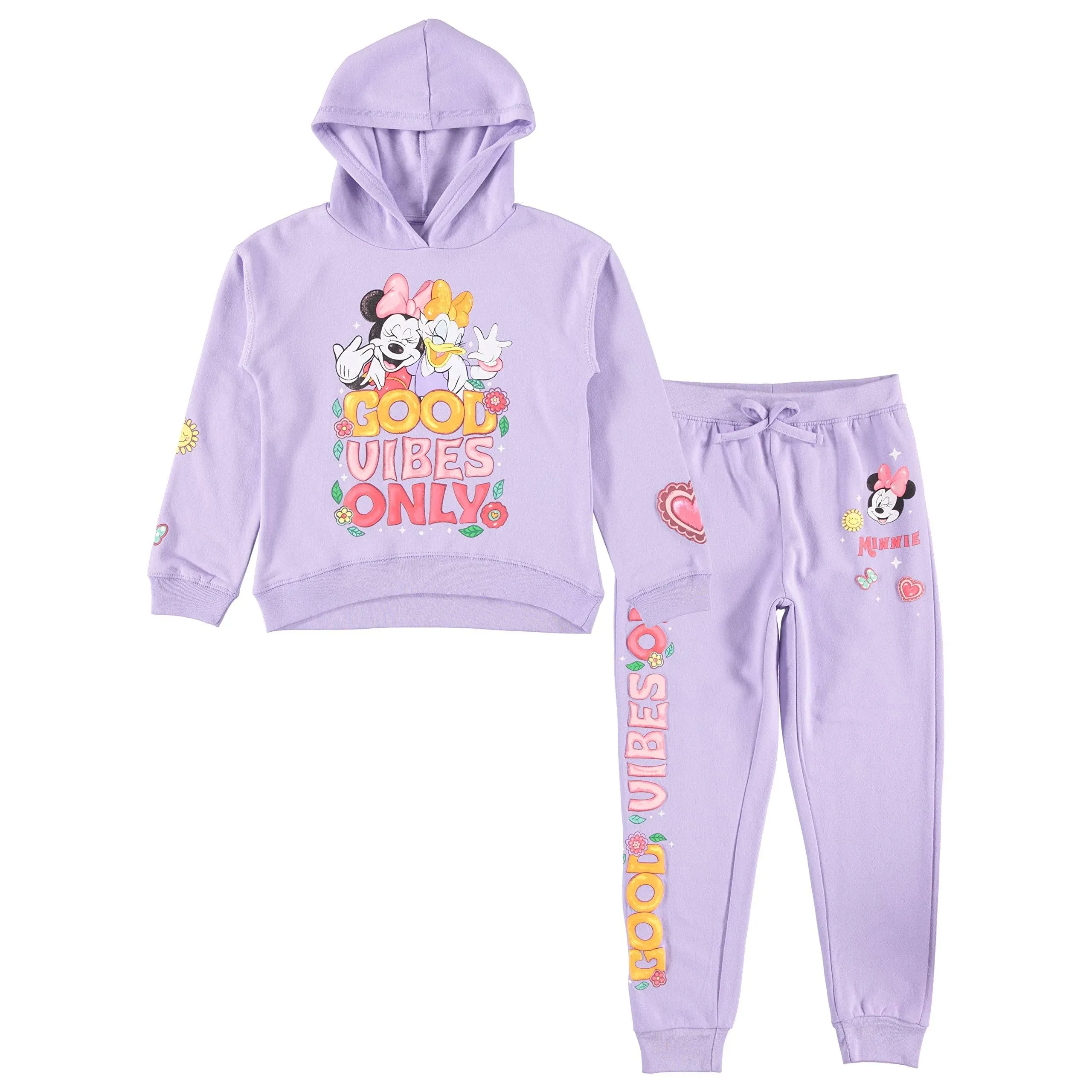 Disney Girls Minnie Mouse Hoodie and Jogger Clothing Set - Sizes 4-16, Girl's ...