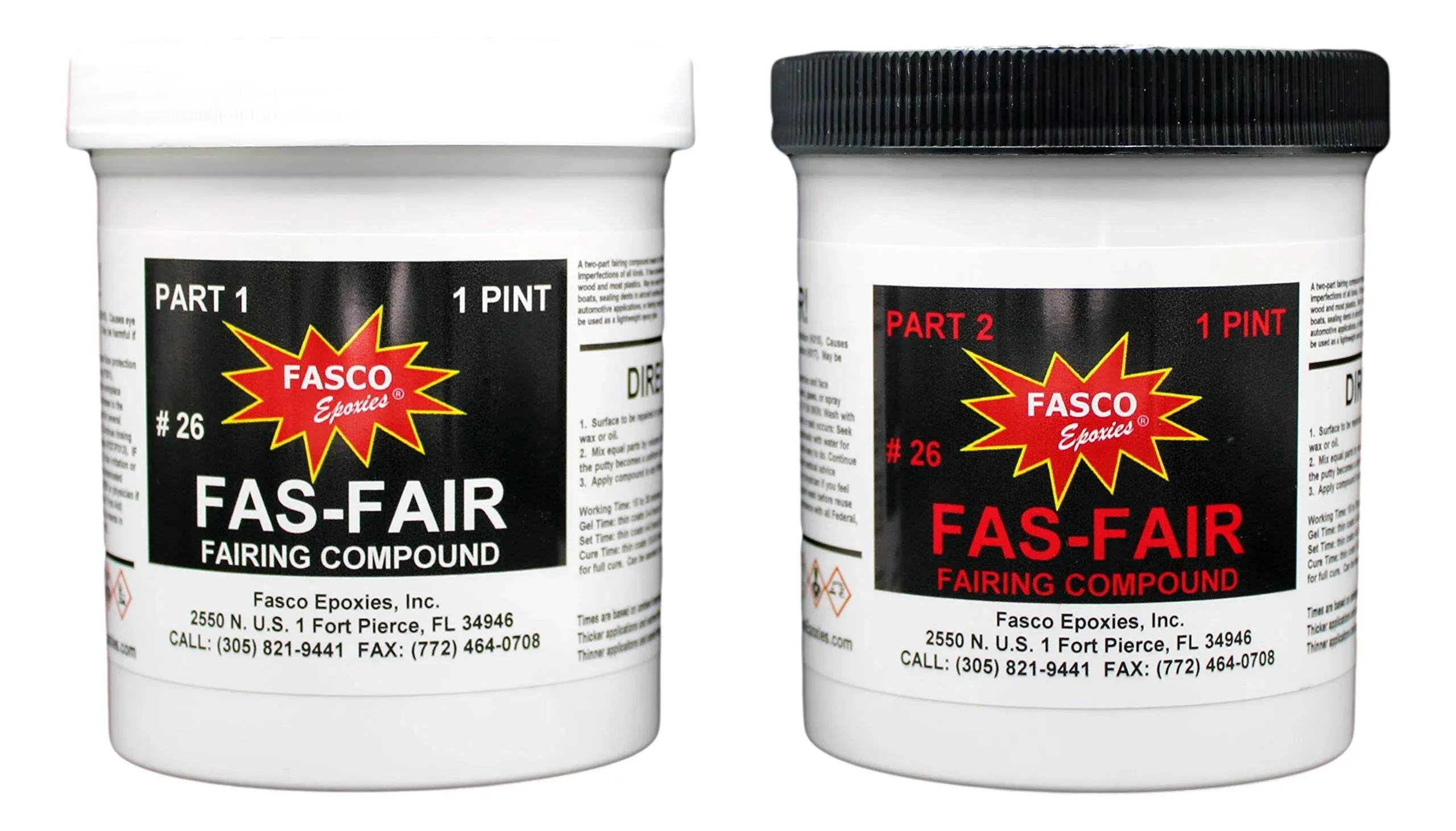 Fasco Epoxies Fas-Fair #26 Epoxy Fairing Compound Quart Kit