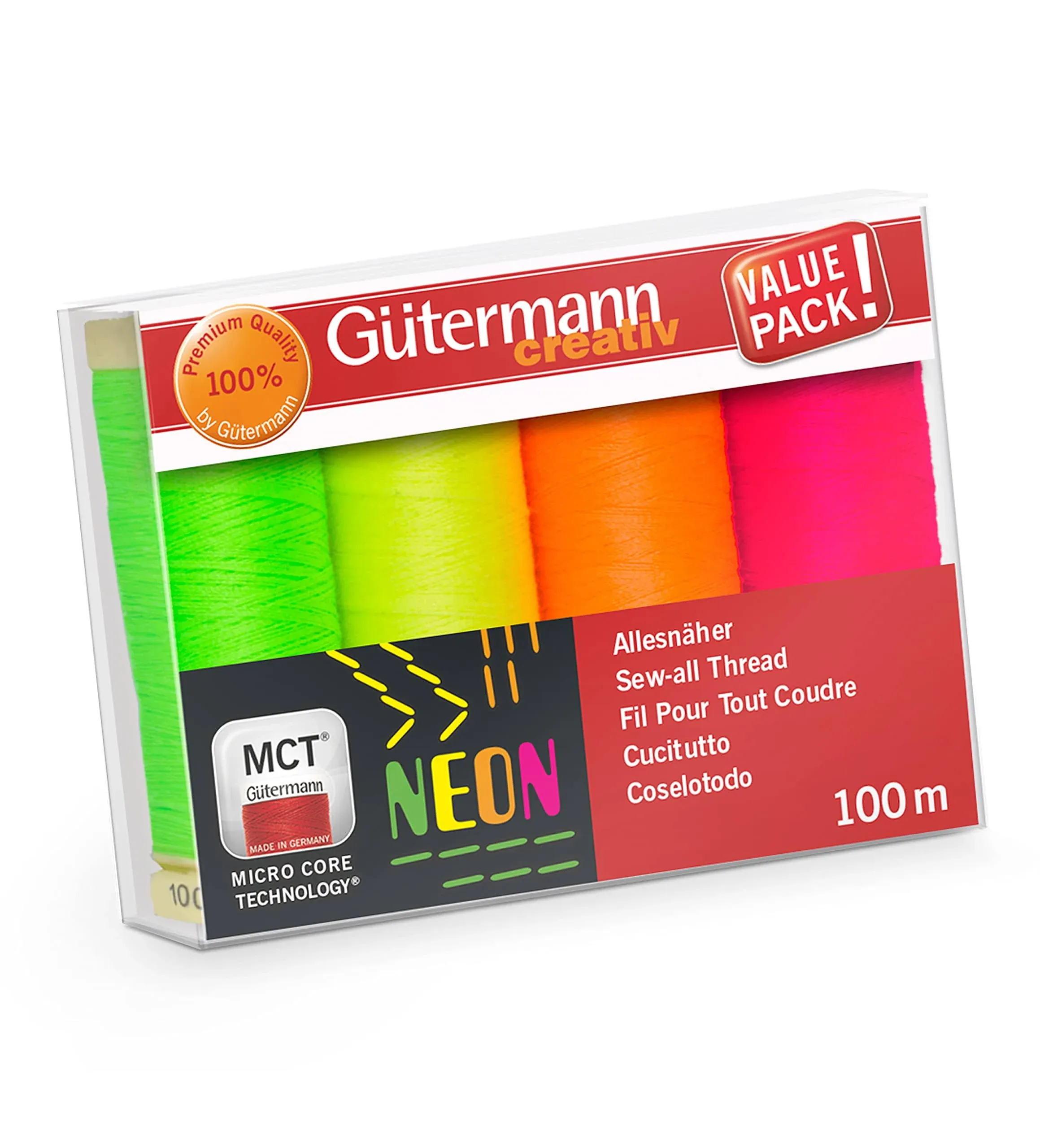 Gütermann Thread Set, Polyester, Multicolor, 100m