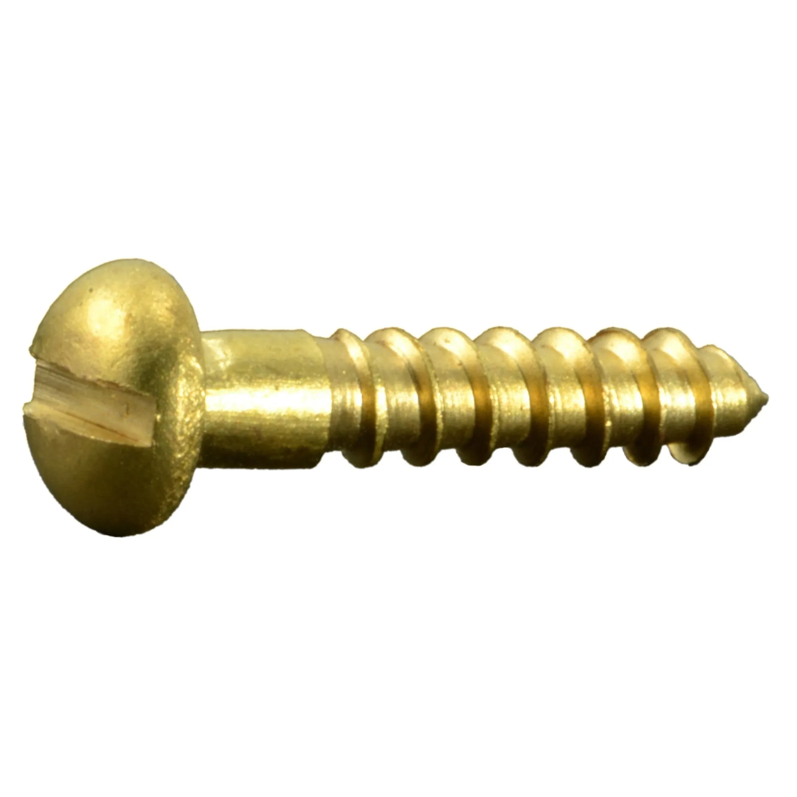 #3 x 1/2" Brass Slotted Round Head Wood Screws (25 pcs.)