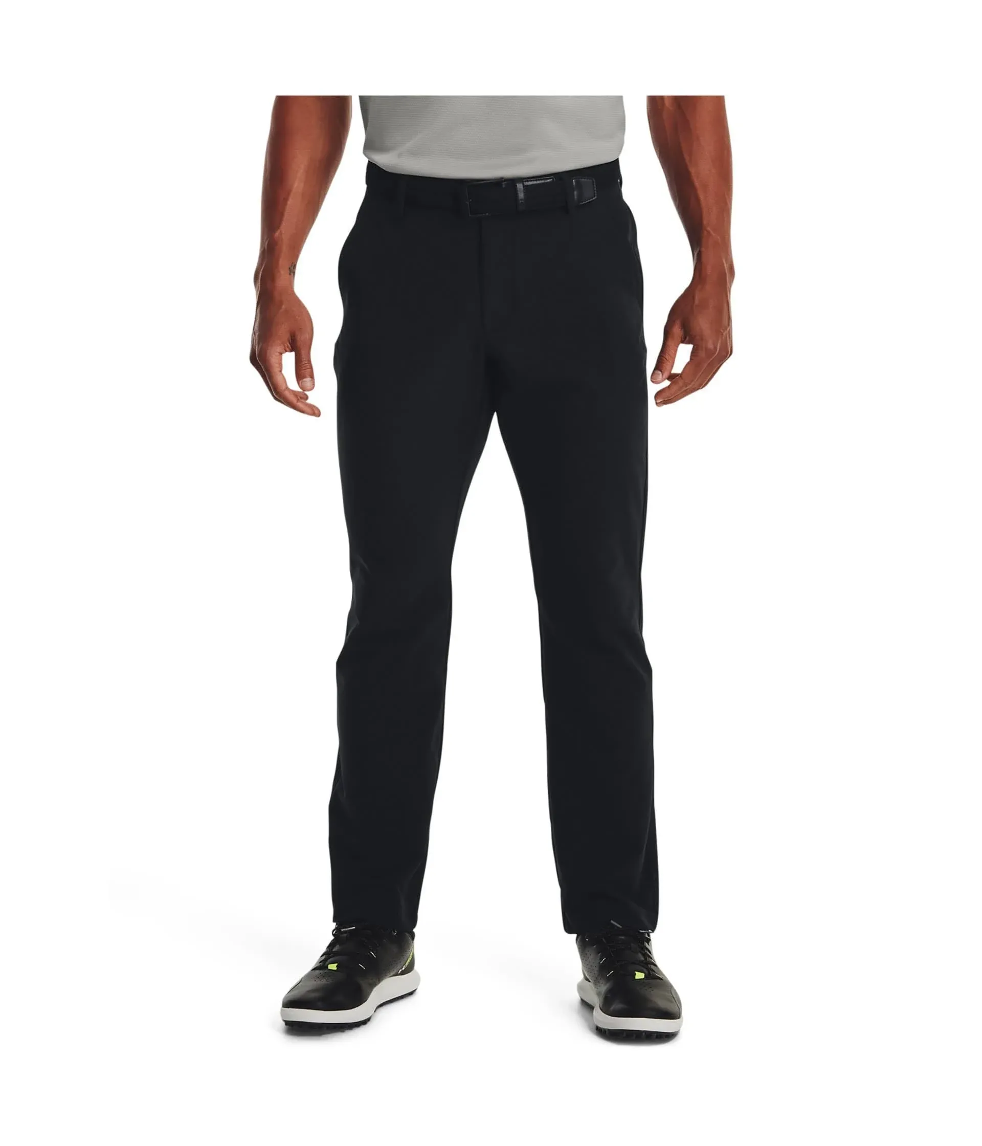 Under Armour Tech Flat Front Golf Pants Trousers Black 34/32 New With Tags