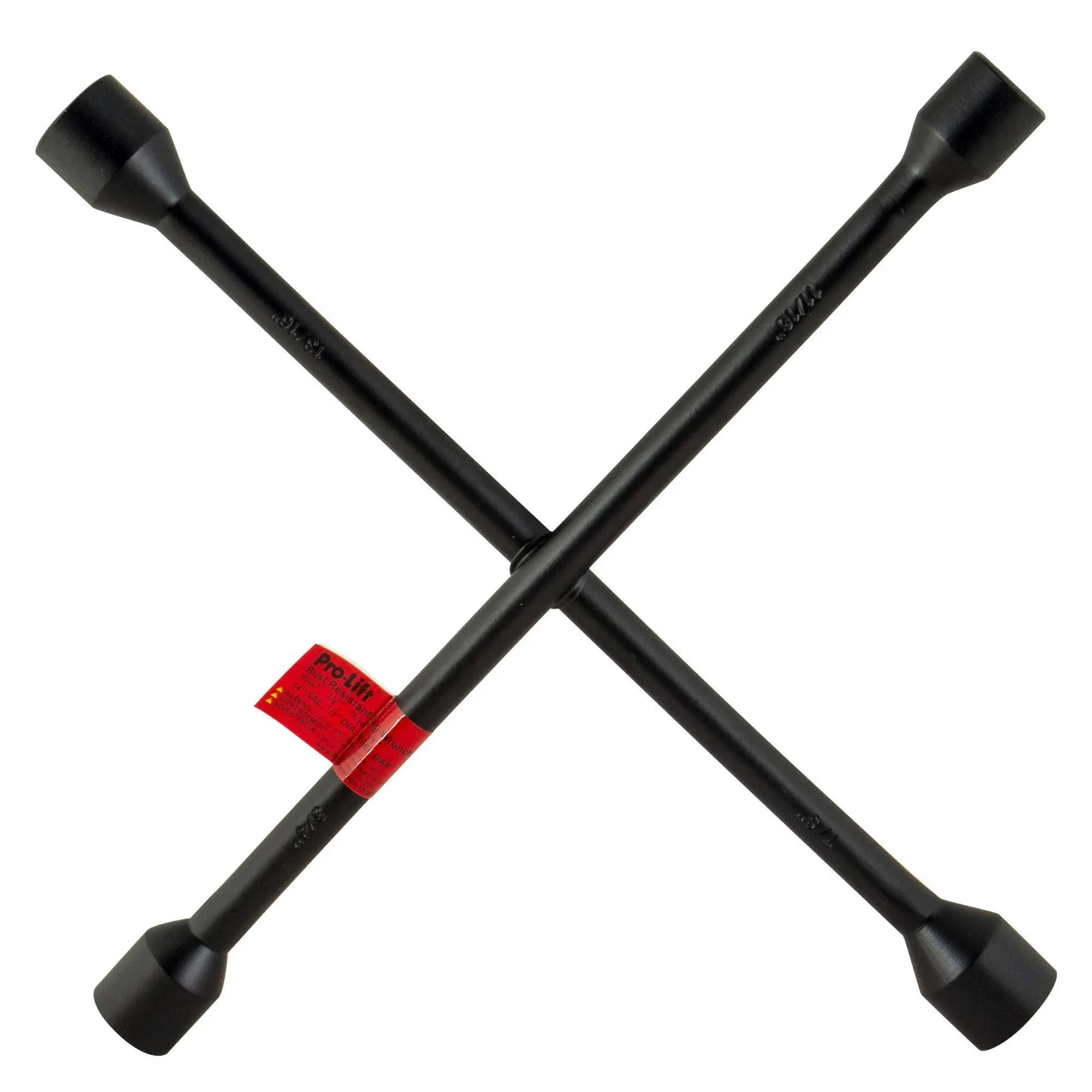 Pro-Lift W-9010P 14-Inch Heavy Duty SAE Lug Wrench - 4-Way Cross Wrench