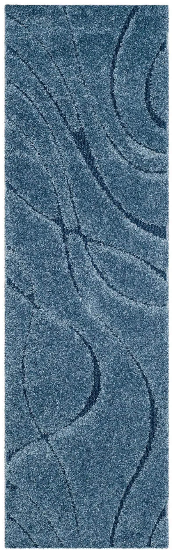 Safavieh Florida Shag SG471-6065 Light Blue / Blue Rug - 2' 3" x 4'