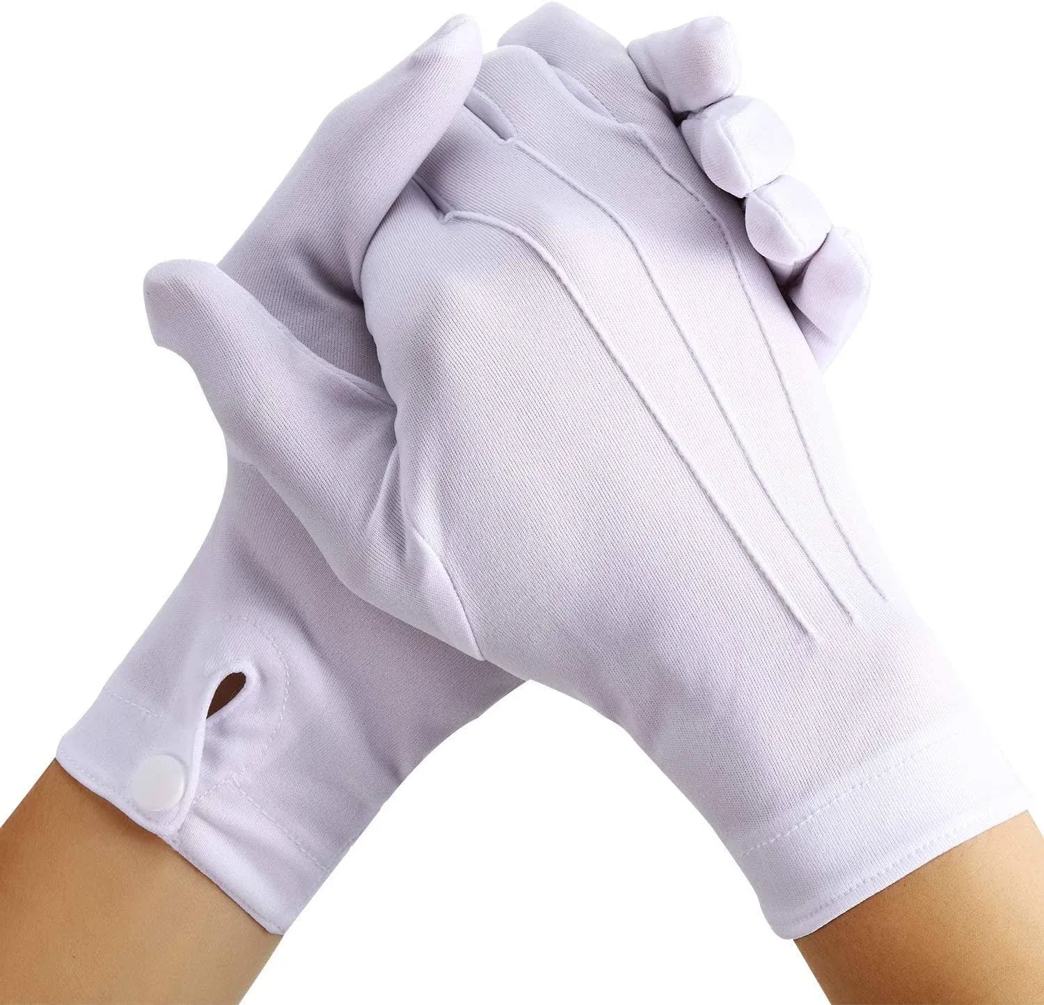 Canis 1pair White Formal Gloves Tuxedo Honor Guard Parade Inspection Collection ...