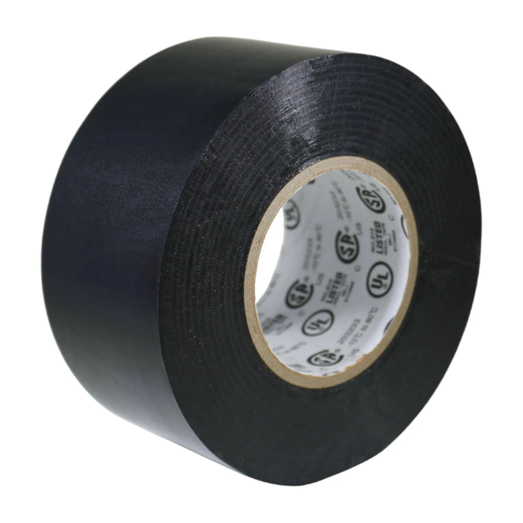 T.R.U. El7566-aw Black PVC Premium Grade Electrical Tape: 1.5 in. x 66 ft. (8 mil)