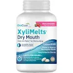 Oracoat XyliMelts Dry Mouth Relief Moisturizing Stick-On-Melts with Xylitol, 100 Count, Berry Smoothie, Helps Stimulate Saliva for Dry Mouth, Non-aci