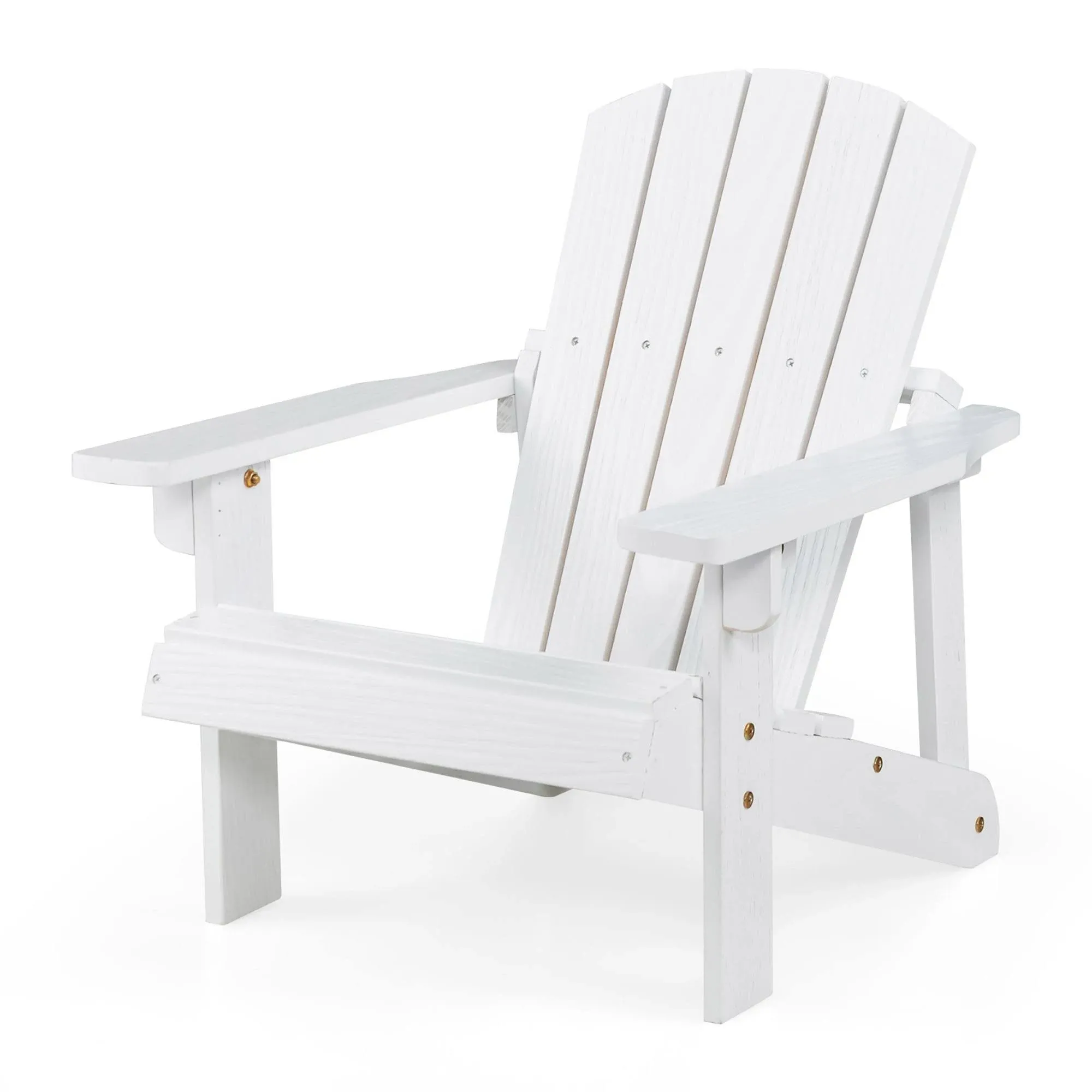 Costway 110 LBS Capacity Kid's Adirondack Chair Patio Wood High Backrest Arm Rest