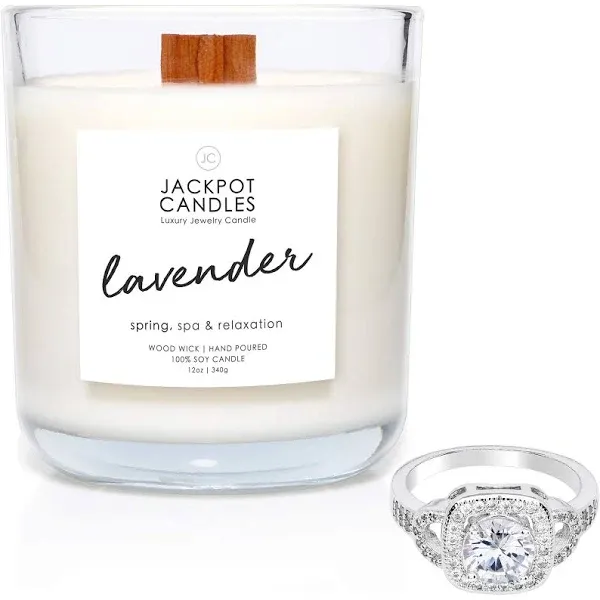 Lavender Candle with Ring Inside (Surprise Jewelry Valued at $15 to $5,000) Ring Size 7