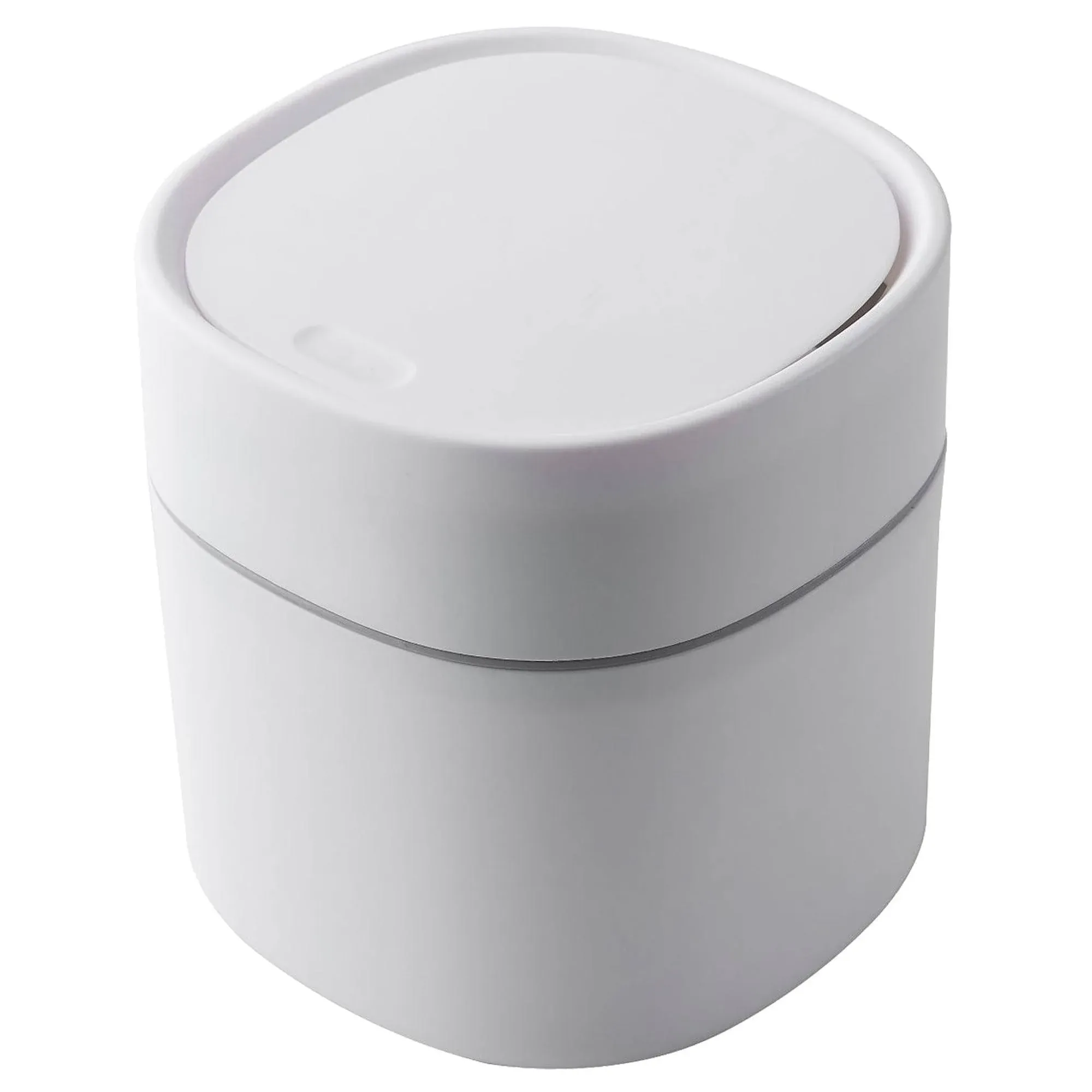 GOCUODE Table Rubbish Bin, Plastic Table Rubbish Bin, Small Waste Paper Bin for Bedrooms, Dining Rooms, Bathrooms, Offices etc. (White)