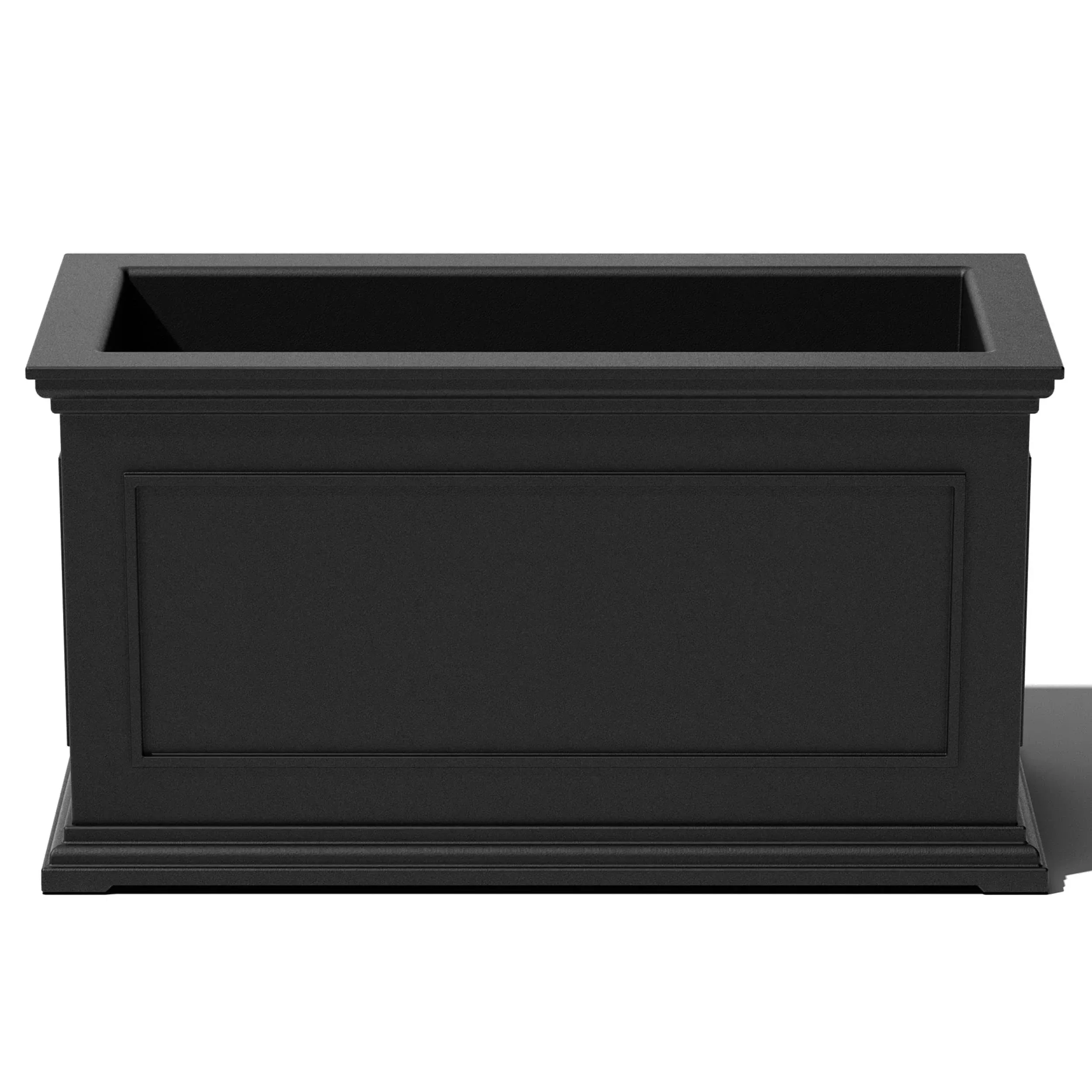 Veradek Planters 33&#034; L Plastic Rectangular Weather Resistance Large Size Black