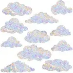 Cloud Window Clings Cloud Window Decals Static Cling Window Sticker Anti Collision Window Decals for Bird Strikes Rainbow Stickers