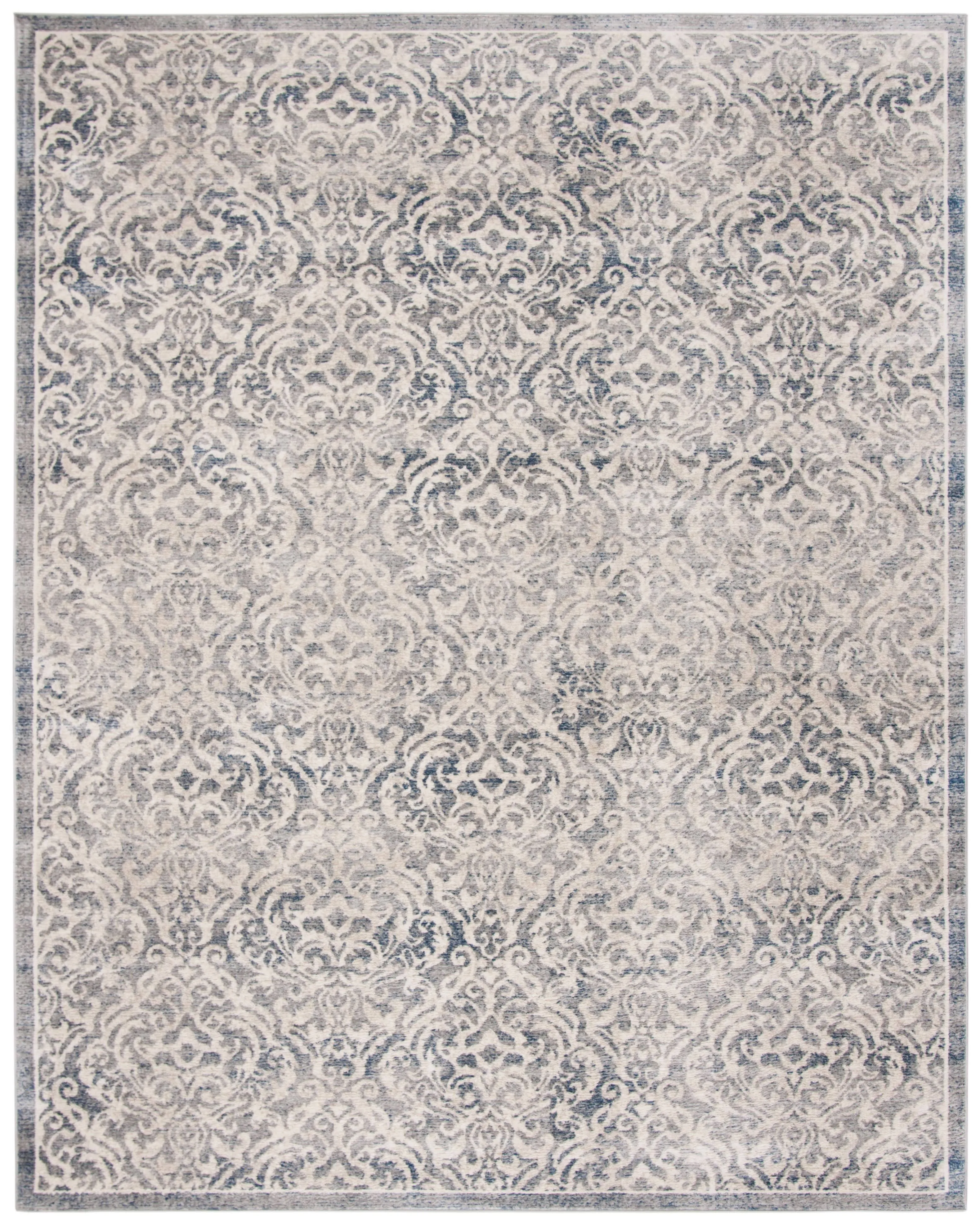 Safavieh Brentwood BNT810G Light Grey / Blue Rug, Size: 2' x 12' Runner