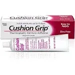 Cushion Grip Thermoplastic Denture Adhesive for Refitting and Tightening Loose Dentures [Not a Glue Adhesive, Acts Like a Soft Reliner] (1 Oz) Hold Dentures for Up to 4 Days.