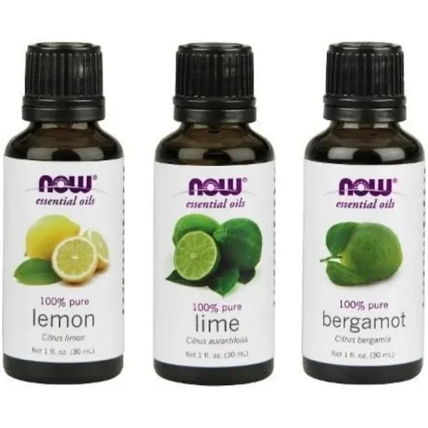 3-Pack Variety of Now Essential Oils: Fulfill & Uplift- Lemon Lime Bergamot