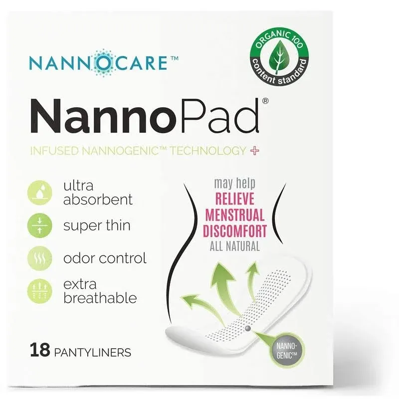 Nannopad Organic Pantyliners - Organic Cotton Pads - Thin Period Pads – Feminine ...