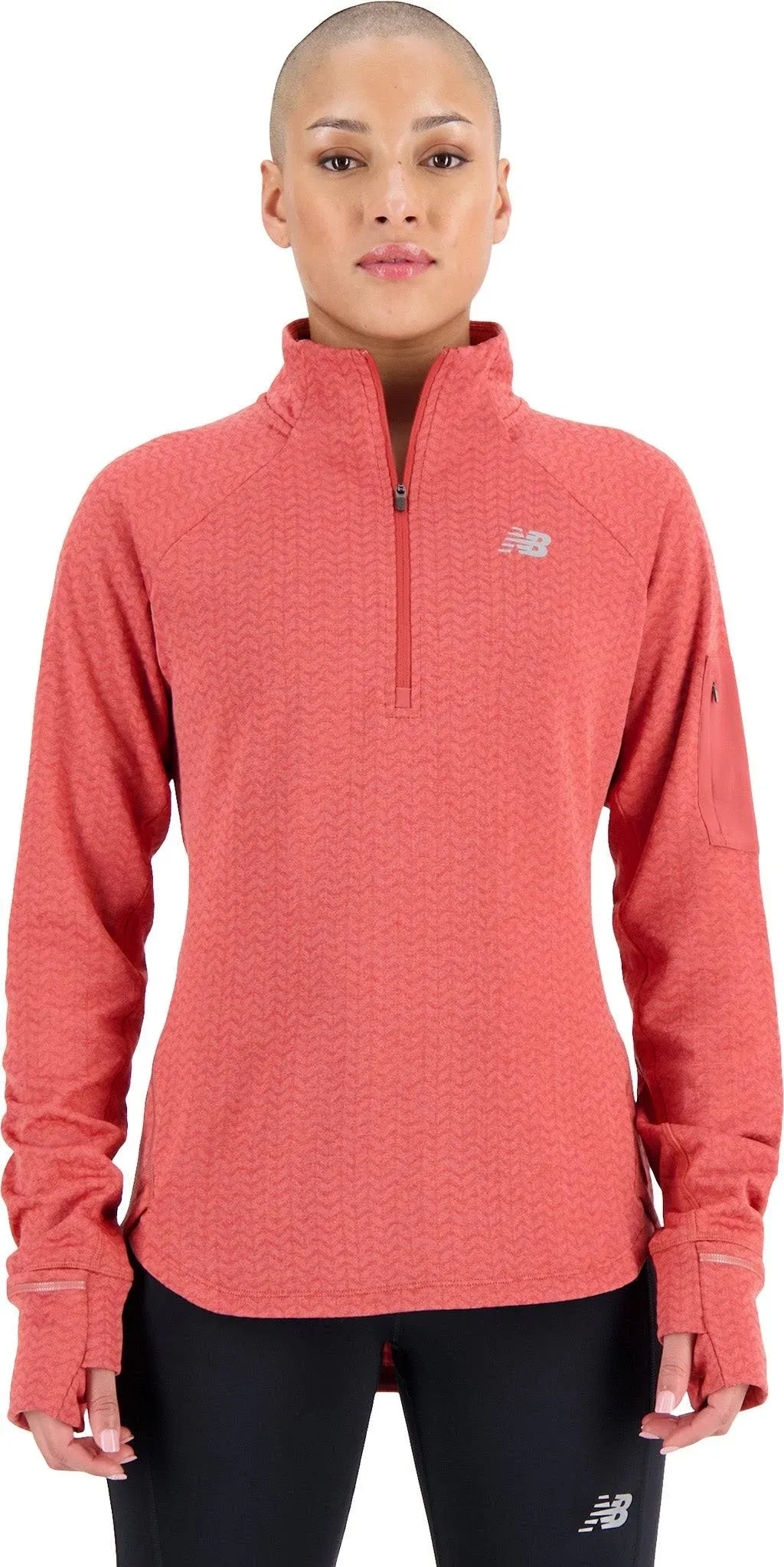 New Balance Heat Grid Half Zip Pullover - Women's M Astro Dust Heather