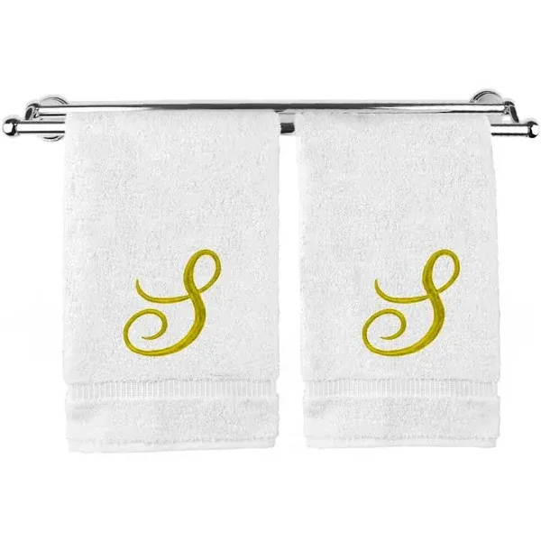 Monogrammed 2 Piece 100% Cotton Hand Towel Set (Set of 2) Bare Cotton Color ...