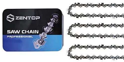 ZENTOP 16-inch 3 Pack Chainsaw Chain 3/8" LP Pitch .043" Gauge 56 Driv