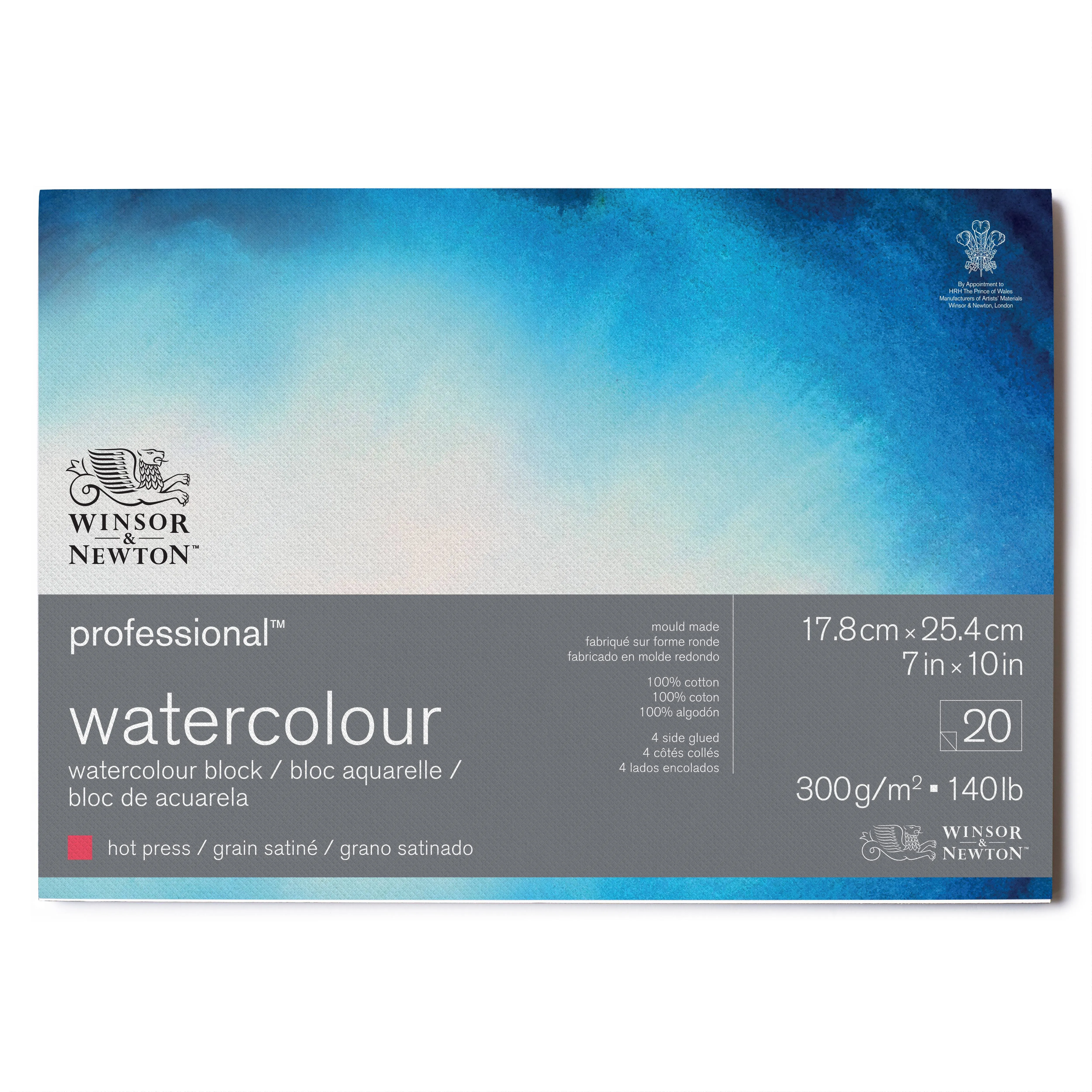 Winsor & Newton Professional Watercolor Block 140 lb Hot Press 7x10