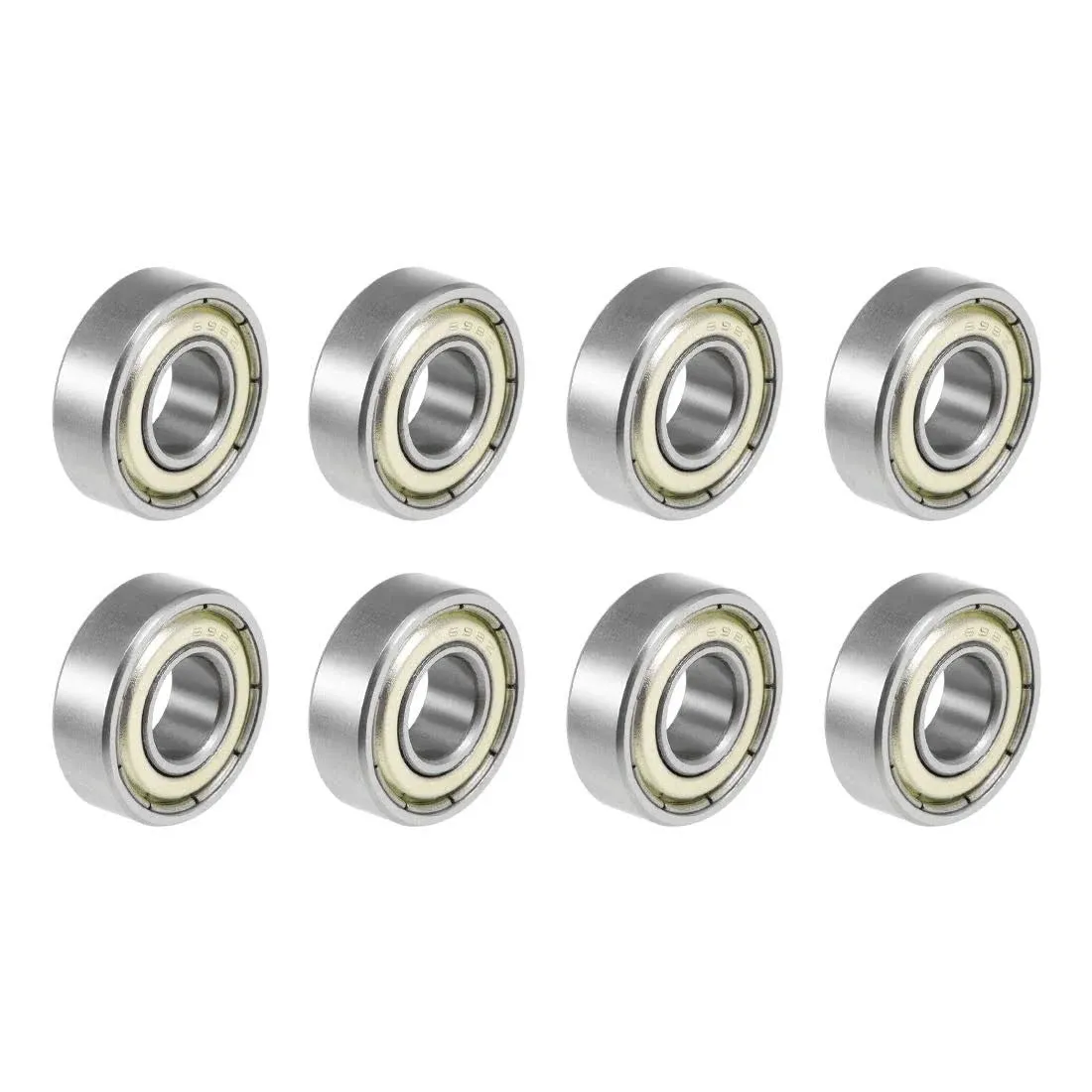 Uxcell 698ZZ Deep Groove Ball Bearings Z2 8x19x6mm Double Shielded Carbon Steel ...