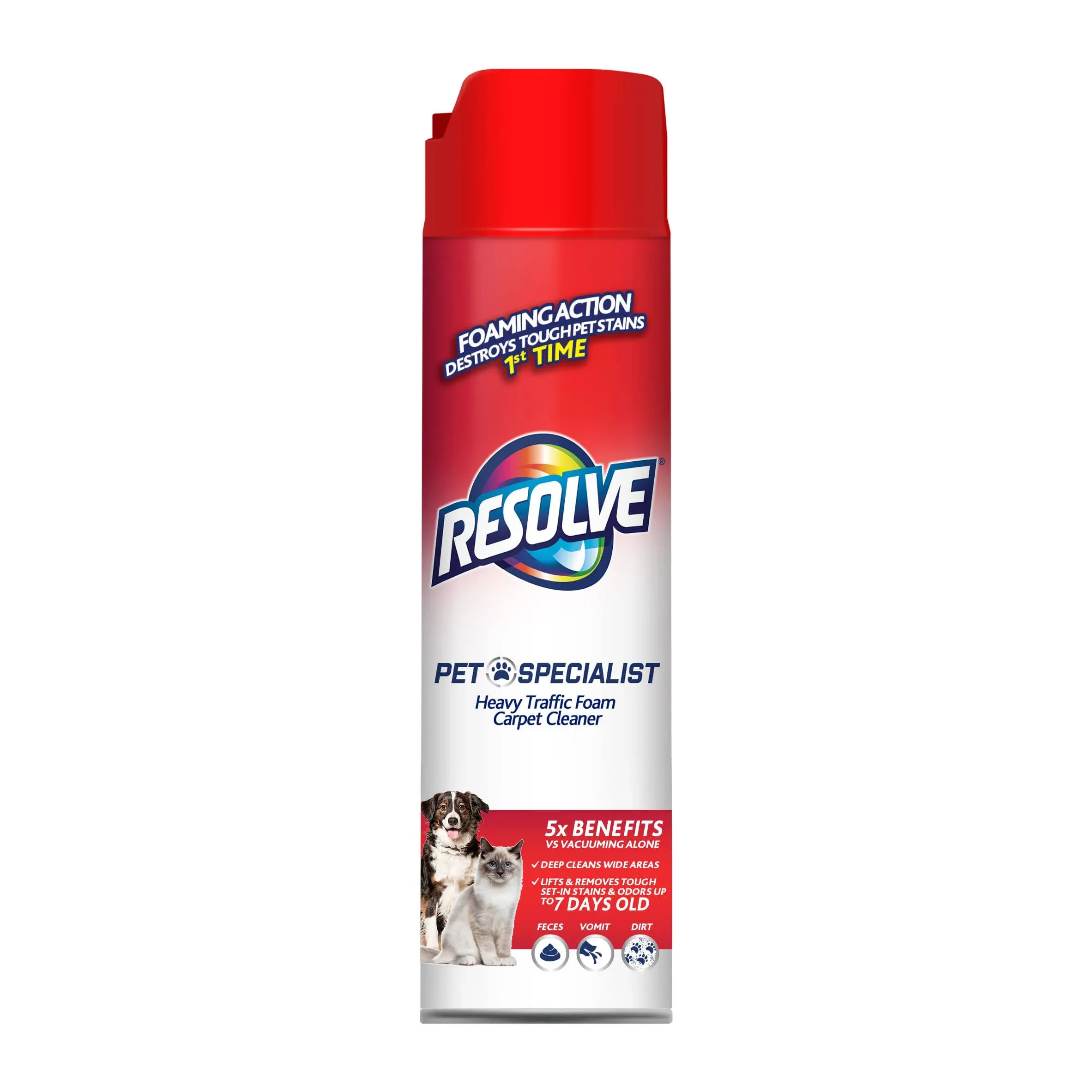 Resolve Pet Specialist Heavy Traffic Foam Carpet Cleaner 22oz