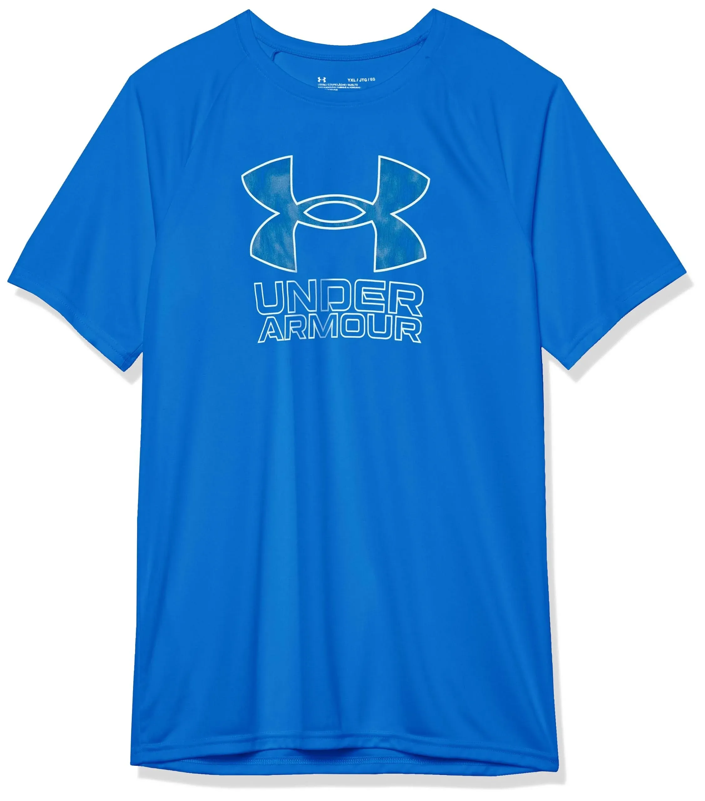 Under Armour Boys' Tech Hybrid Printed Fill Short-Sleeve T-Shirt