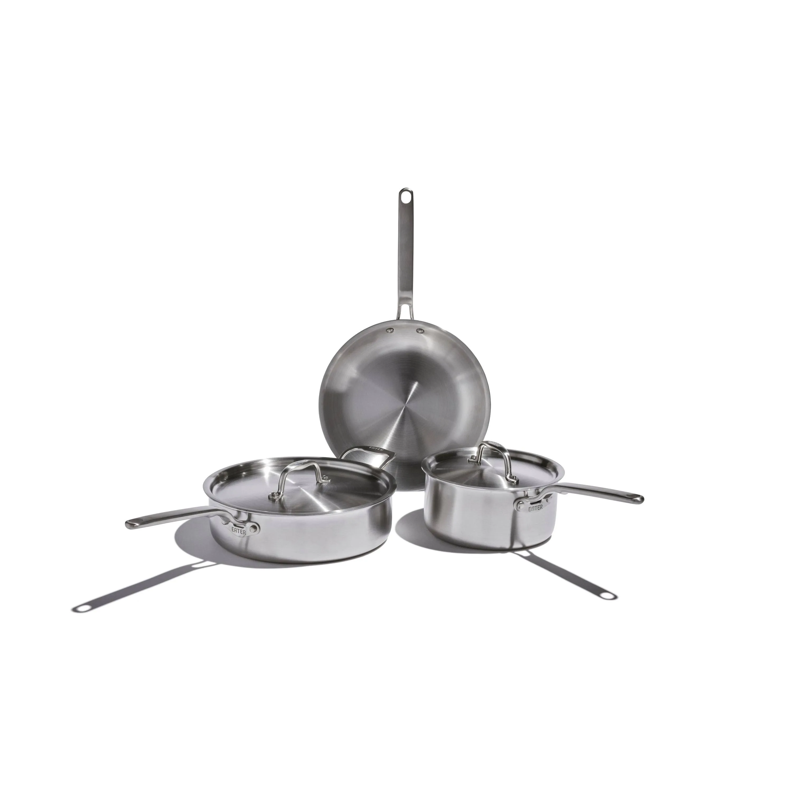 Eater x Heritage Steel 5 Piece Essentials Set, Made in USA, 5 Ply Fully Clad