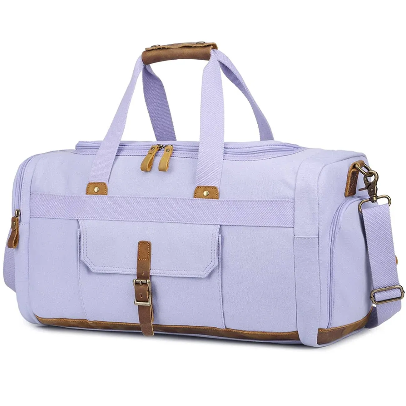 BLUBOON Weekender Overnight Duffel Bag with Shoes Compartment for Purple 