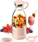 Personal Size Blender, Portable Blender, Battery Powered USB Blender (Pink)