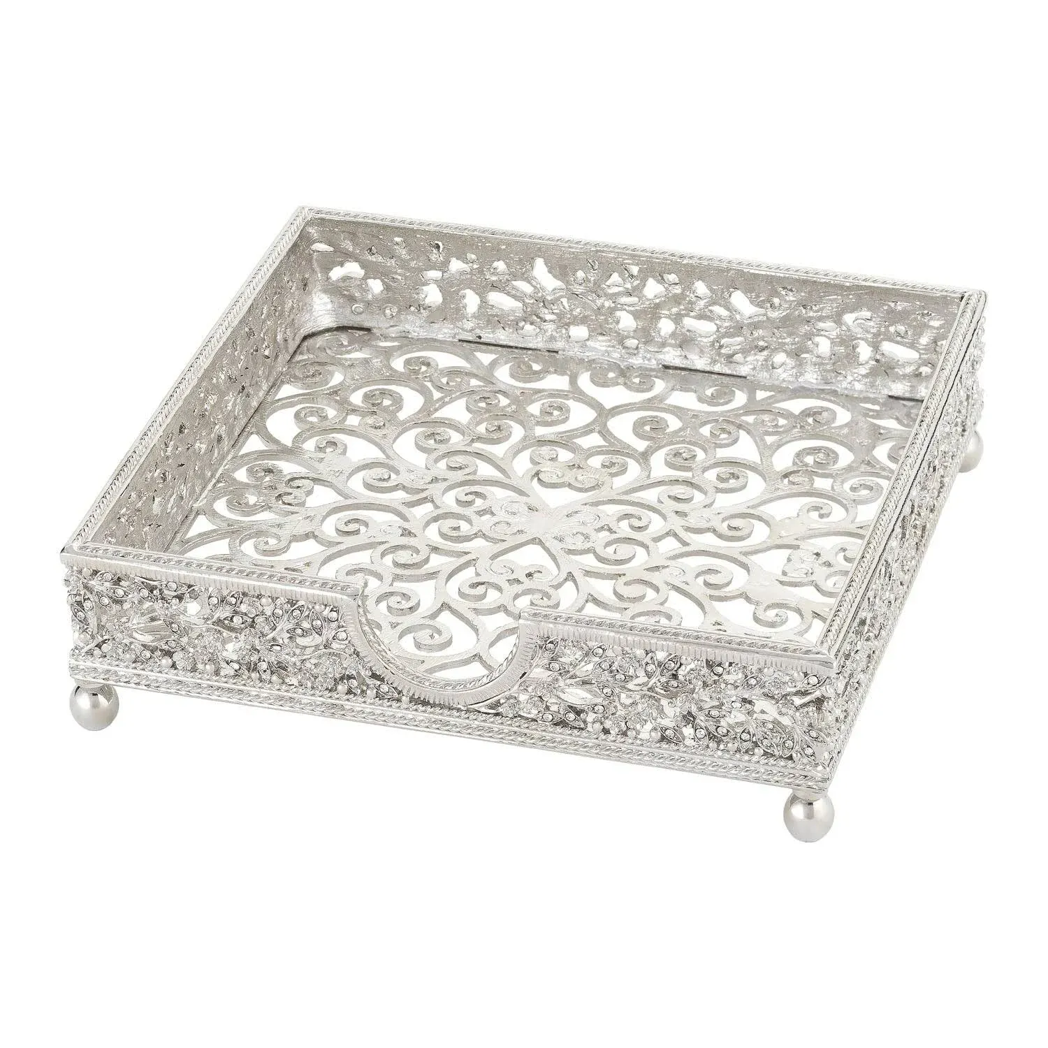 Olivia Riegel Silver Isadora Cocktail Napkin Holder