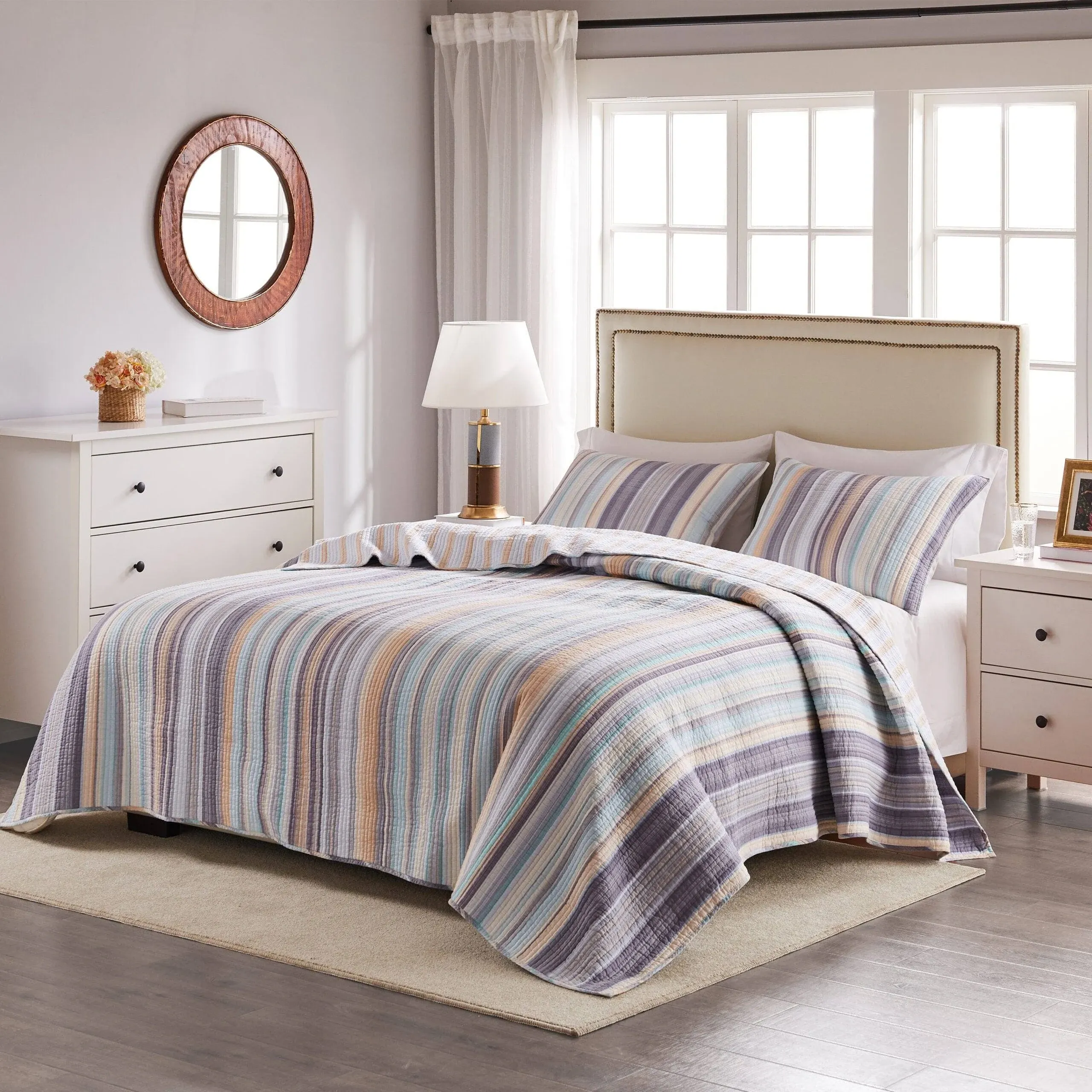 Durango Stripes Reversible Quilt Set