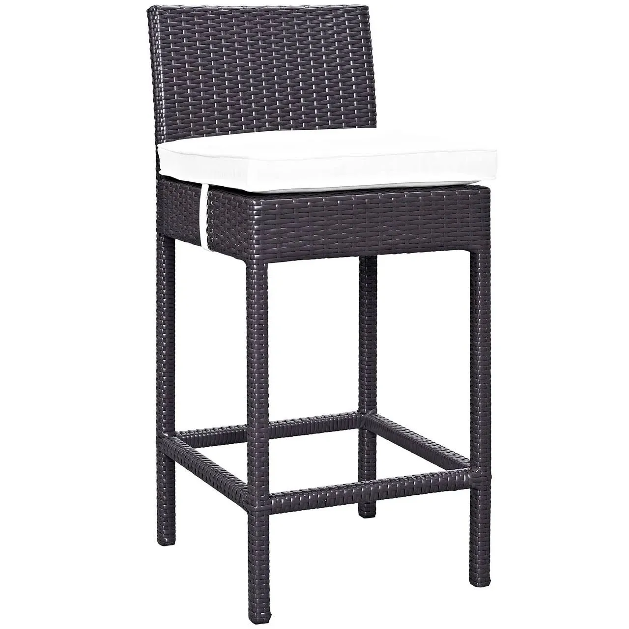 Modway Convene 4 Piece Outdoor Patio Pub Set Espresso White