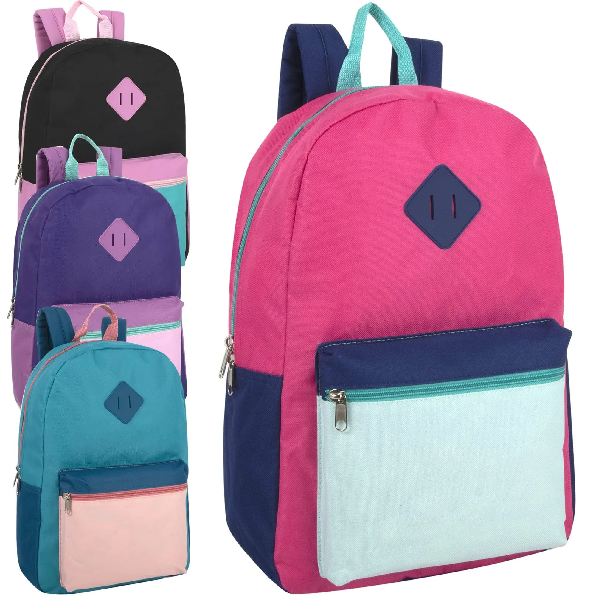 Trailmaker Multicolor Backpacks, Assorted Colors, Pack of 24 Backpacks