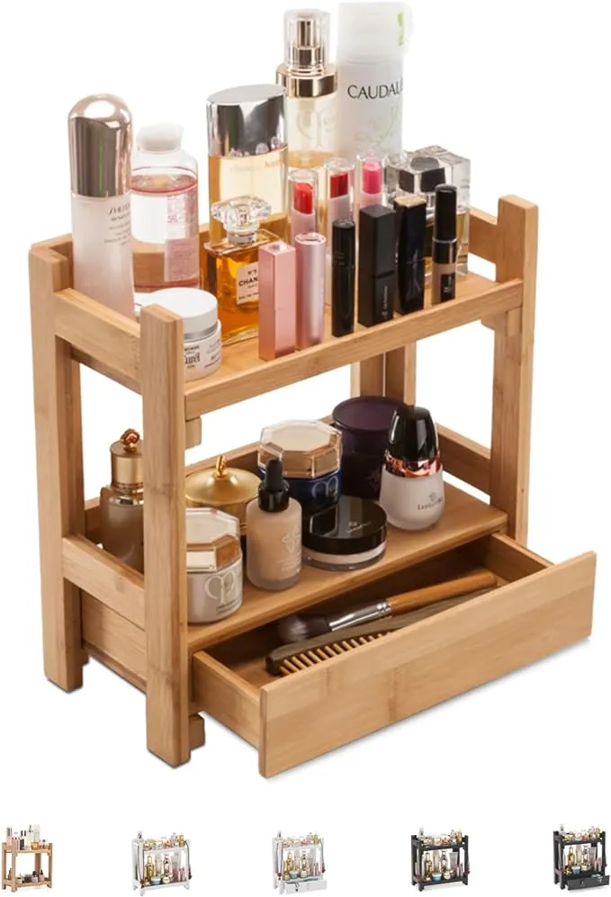 Bathroom Counter Organizer Shelf Cosmetic And Vanity Perfume Organizer Shelf Wit