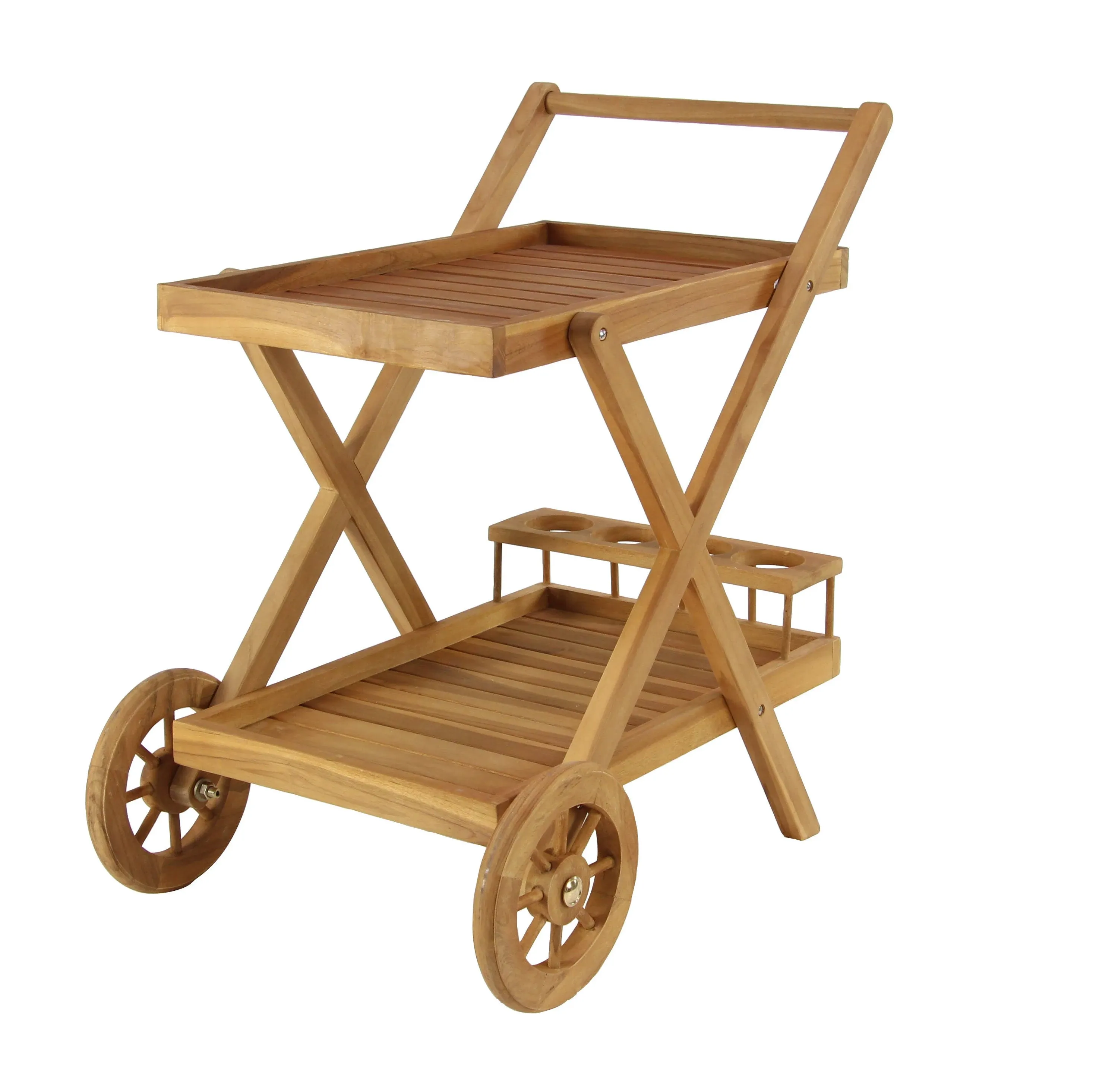 Decmode Traditional Outdoor Bar Cart