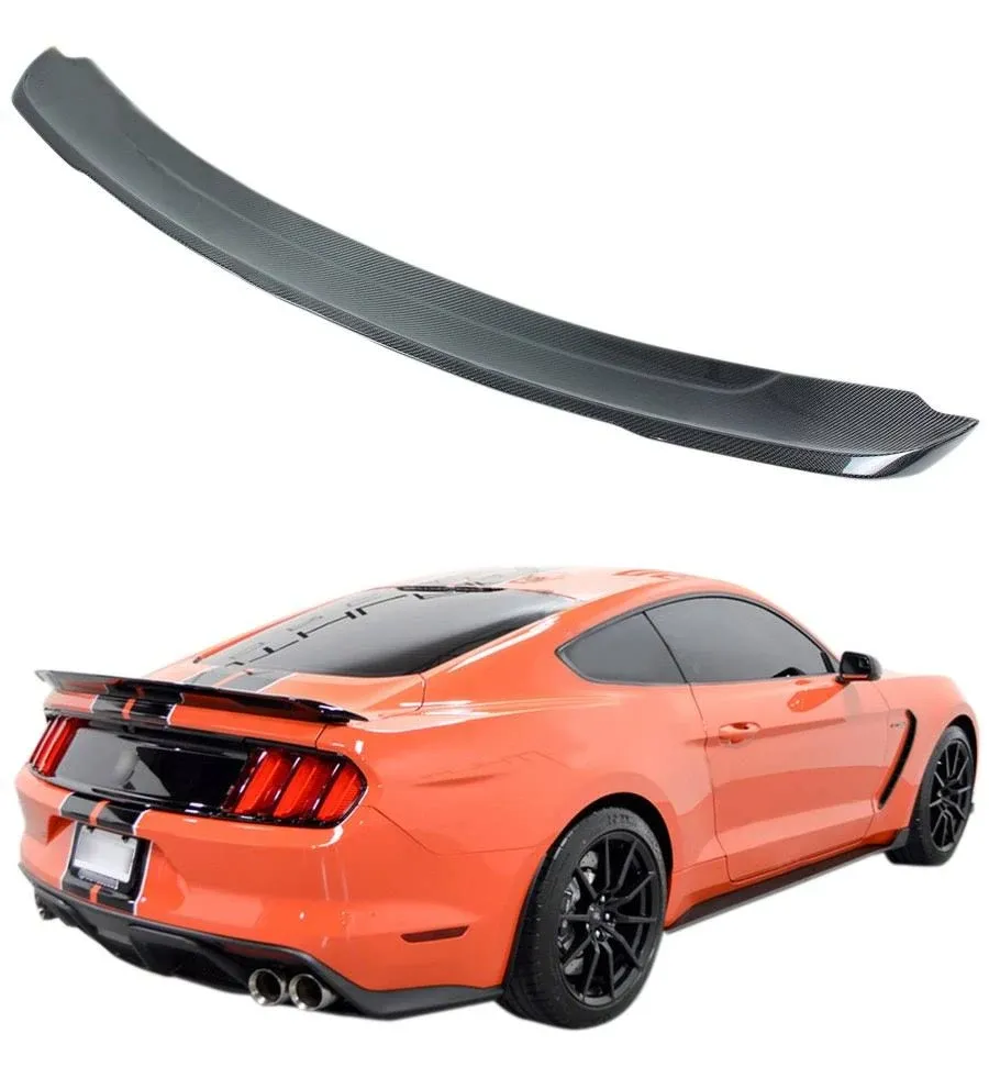 VEVOR Carbon Fiber Rear Spoiler Wing for 2015-2020 Ford Mustang S550 GT GT350 350R Track Pack Style Carbon Fiber Wing