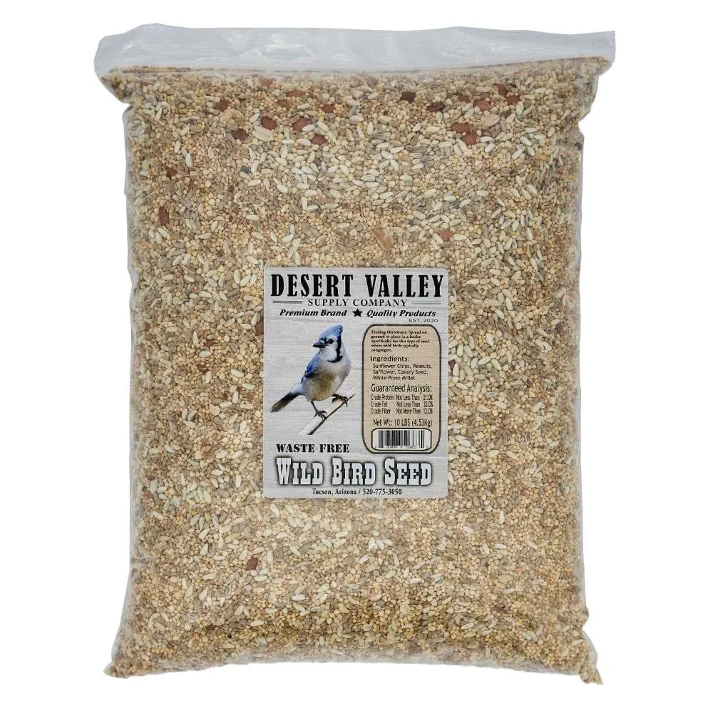 Desert Valley Premium Waste Free Wild Bird Seed - Jays, Doves, Cardinals & More ...