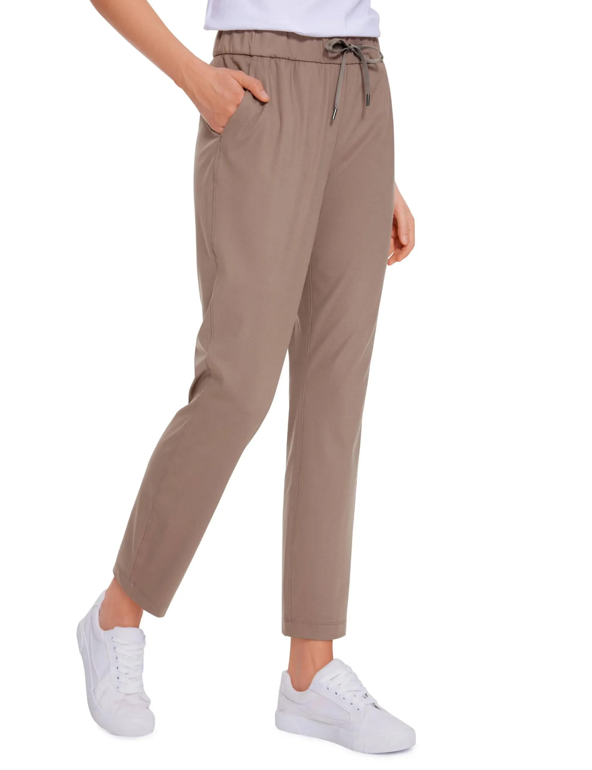 CRZ Yoga Womens 4-Way Stretch 7/8 Ankle Golf Pants Work Sweatpants Dress Yoga ...