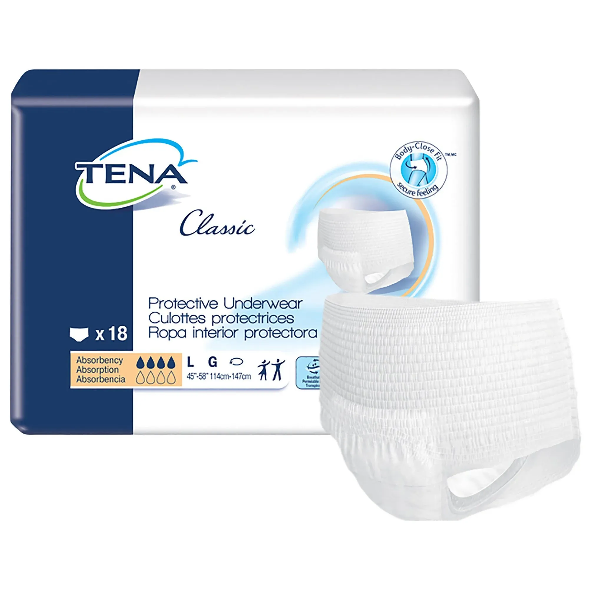 Tena Classic Protective Underwear, Large