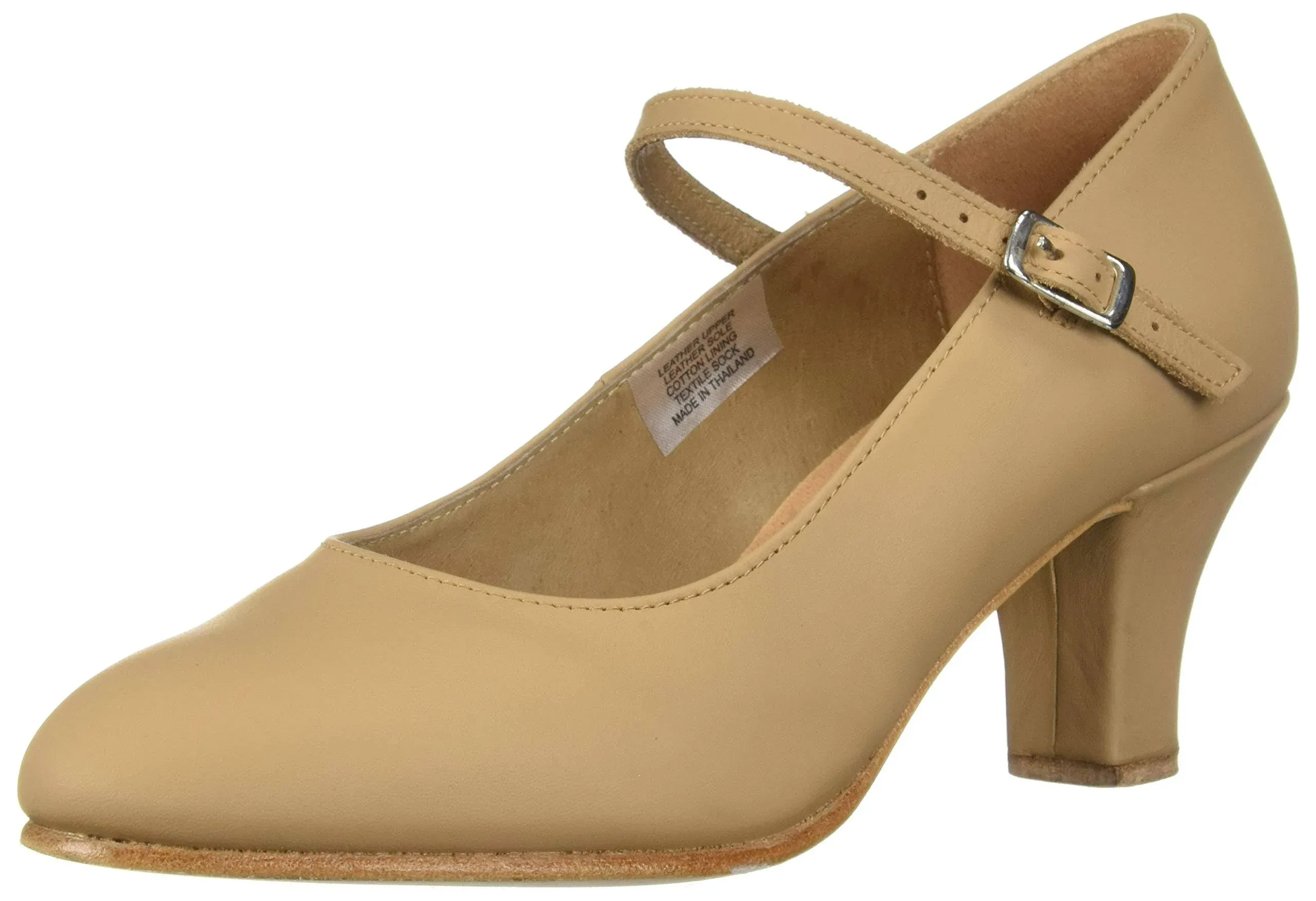 Bloch Ladies Cabaret Character Shoes, Tan Leather