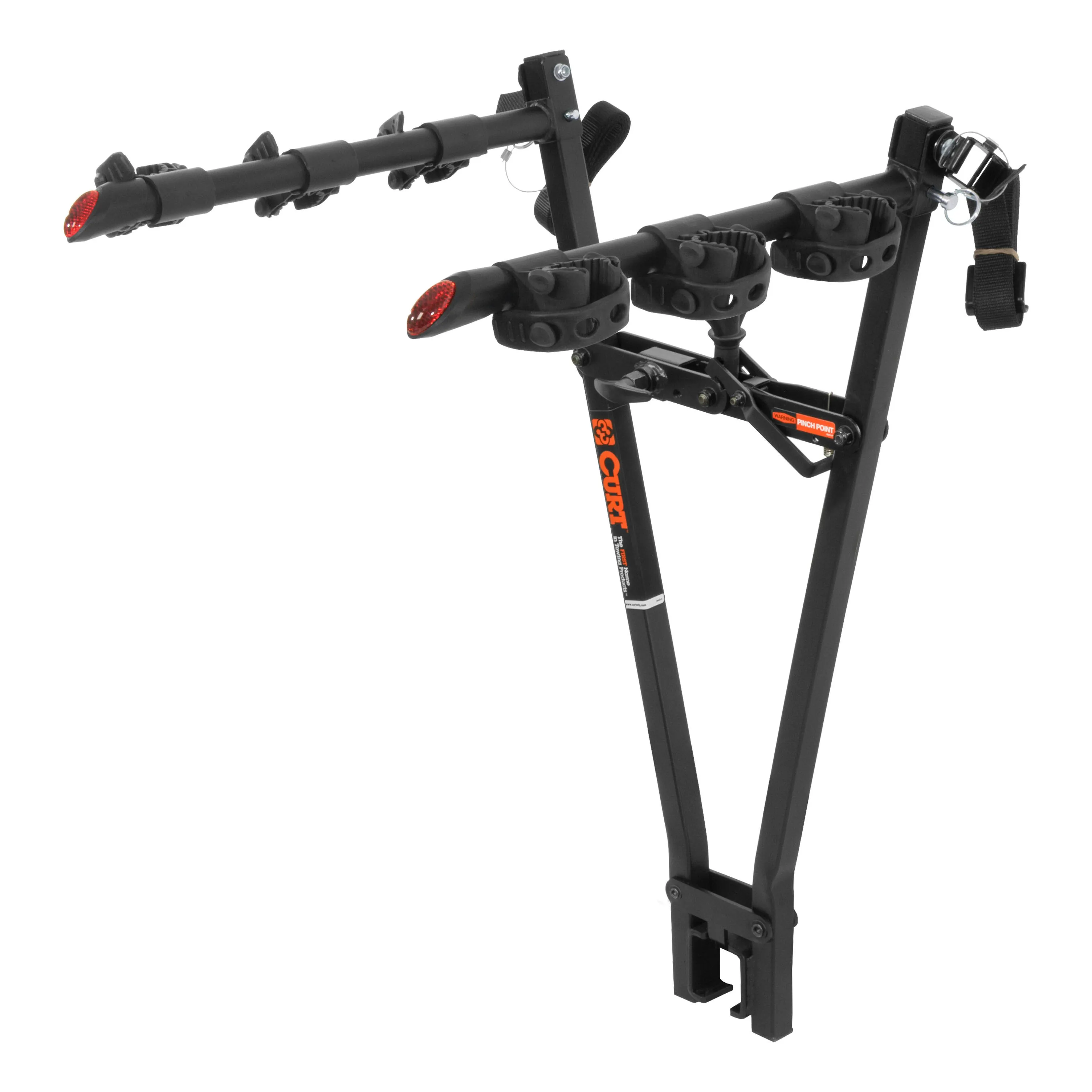 CURT® 18013 - Clamp-On Ball Mount Bike Rack for 3 Bikes